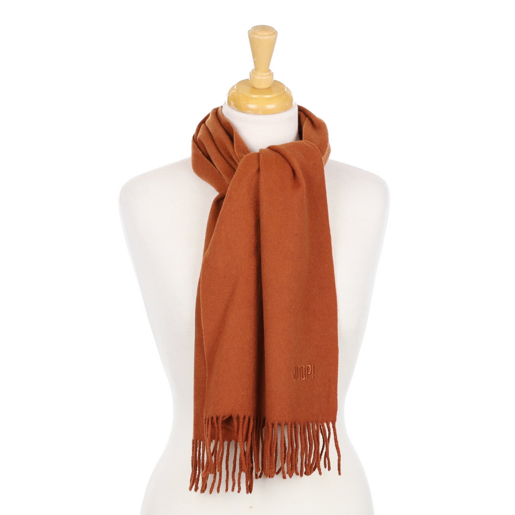 Scottish Rust Brown Cashmere Woven Scarf