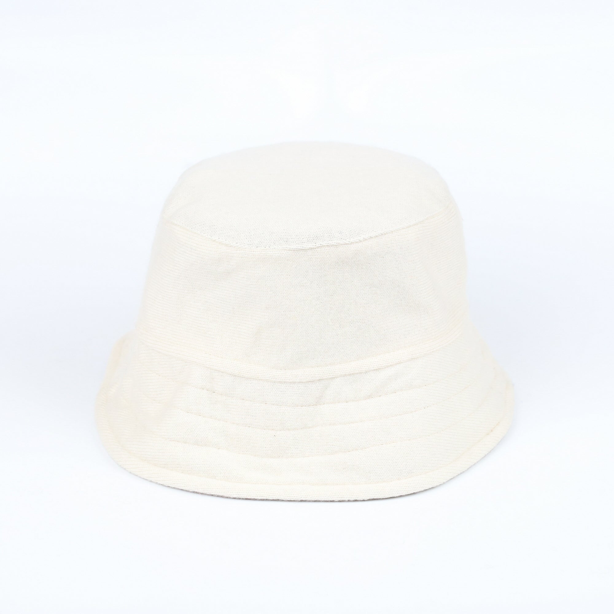 Mink Brown and Ivory Reversible Cashmere Bucket Hat Medium