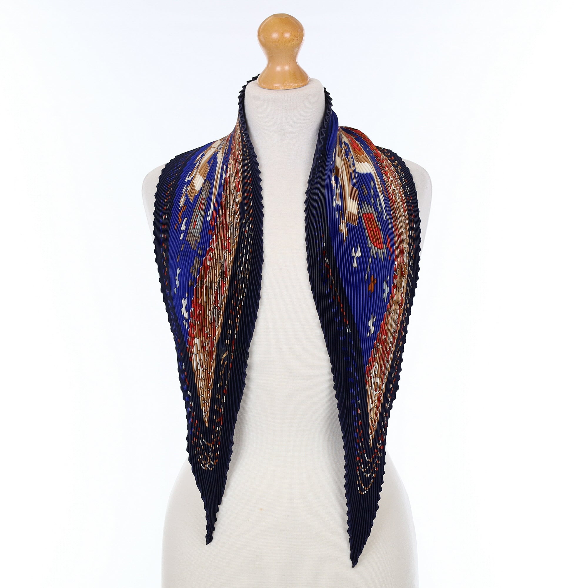 Hermès Kilim Plisse Silk Scarf