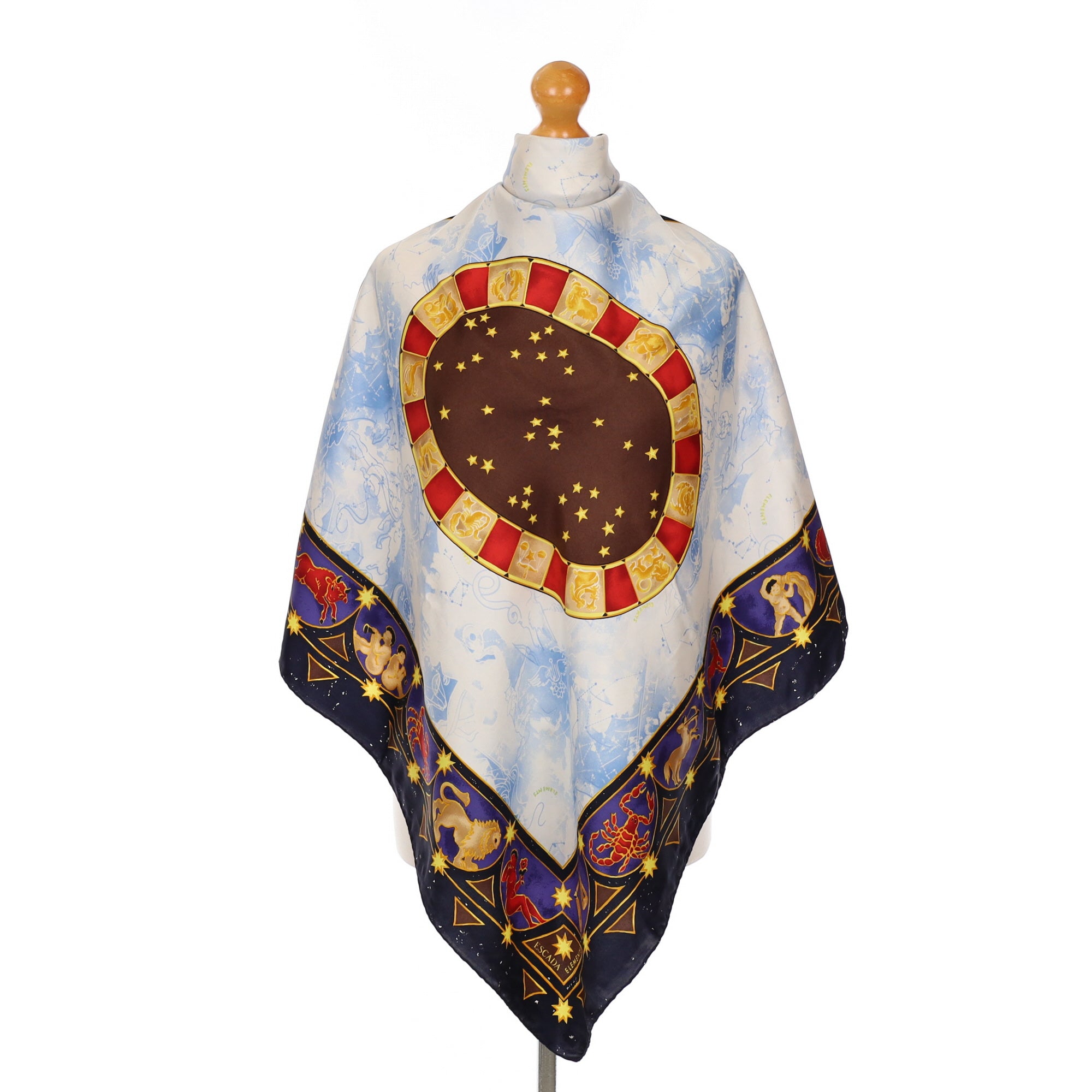 Escada Astrology Theme Silk Scarf