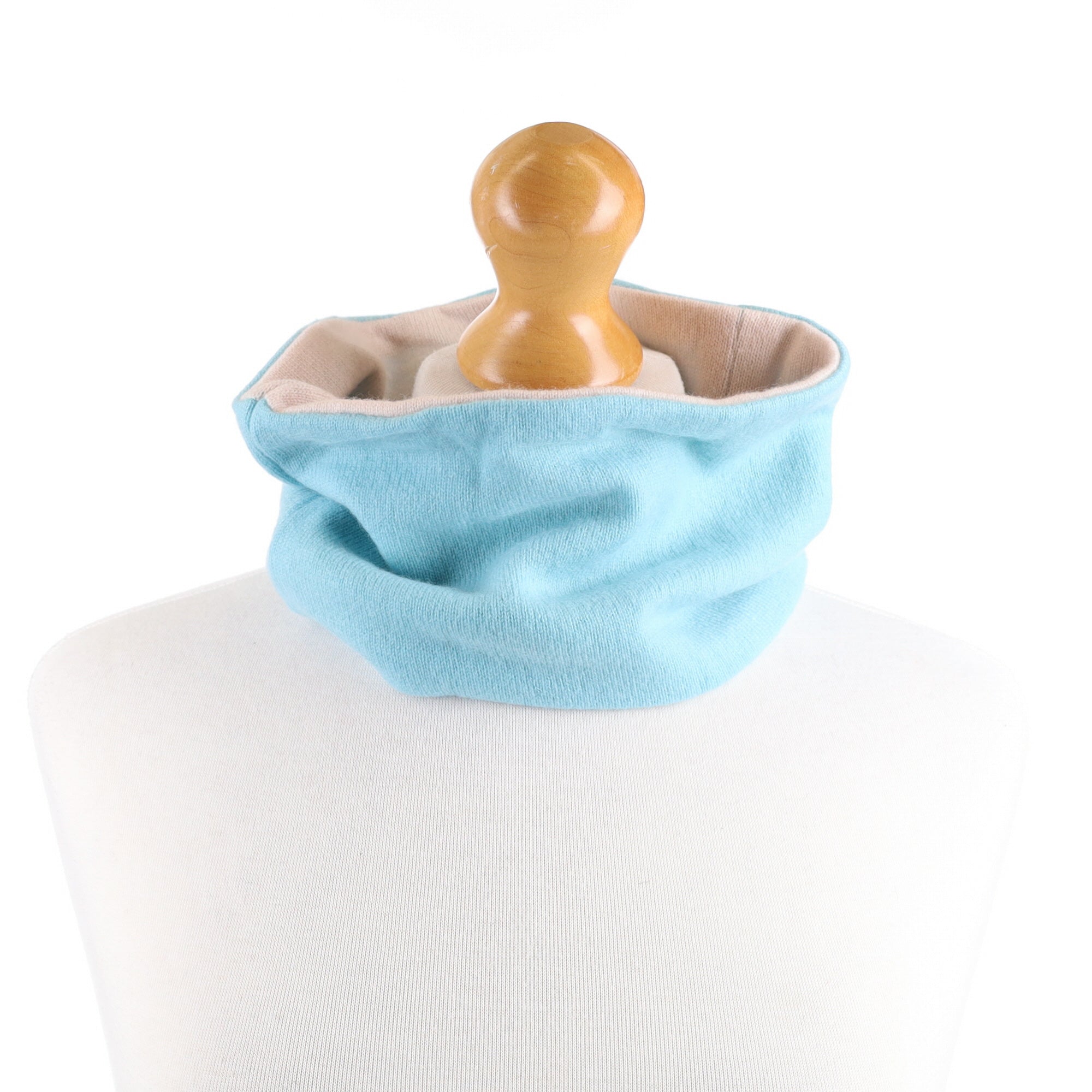Bright Turquoise Blue and Ice Pink Neck Warmer