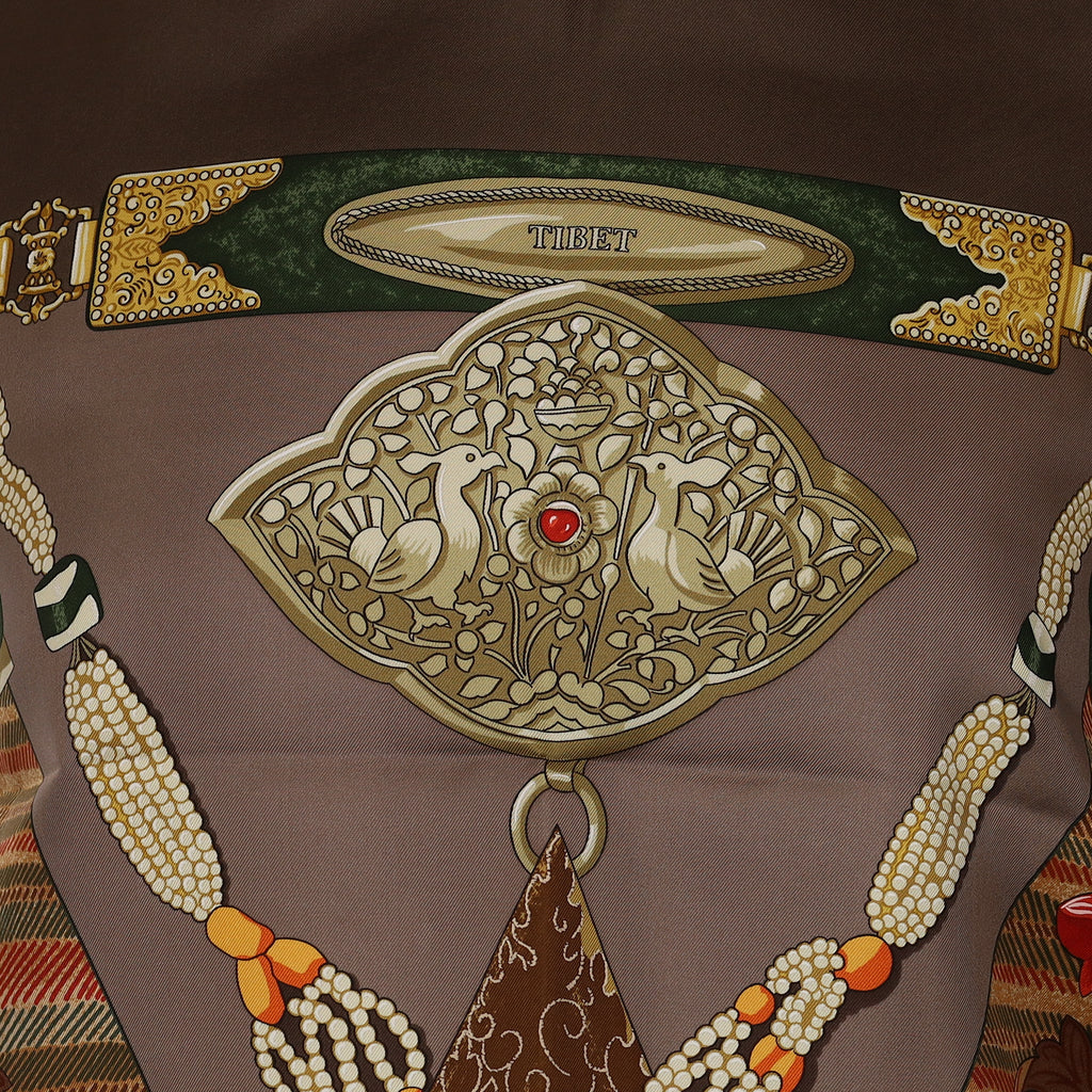 Brand New Boxed Hermès Tibet Silk Scarf
