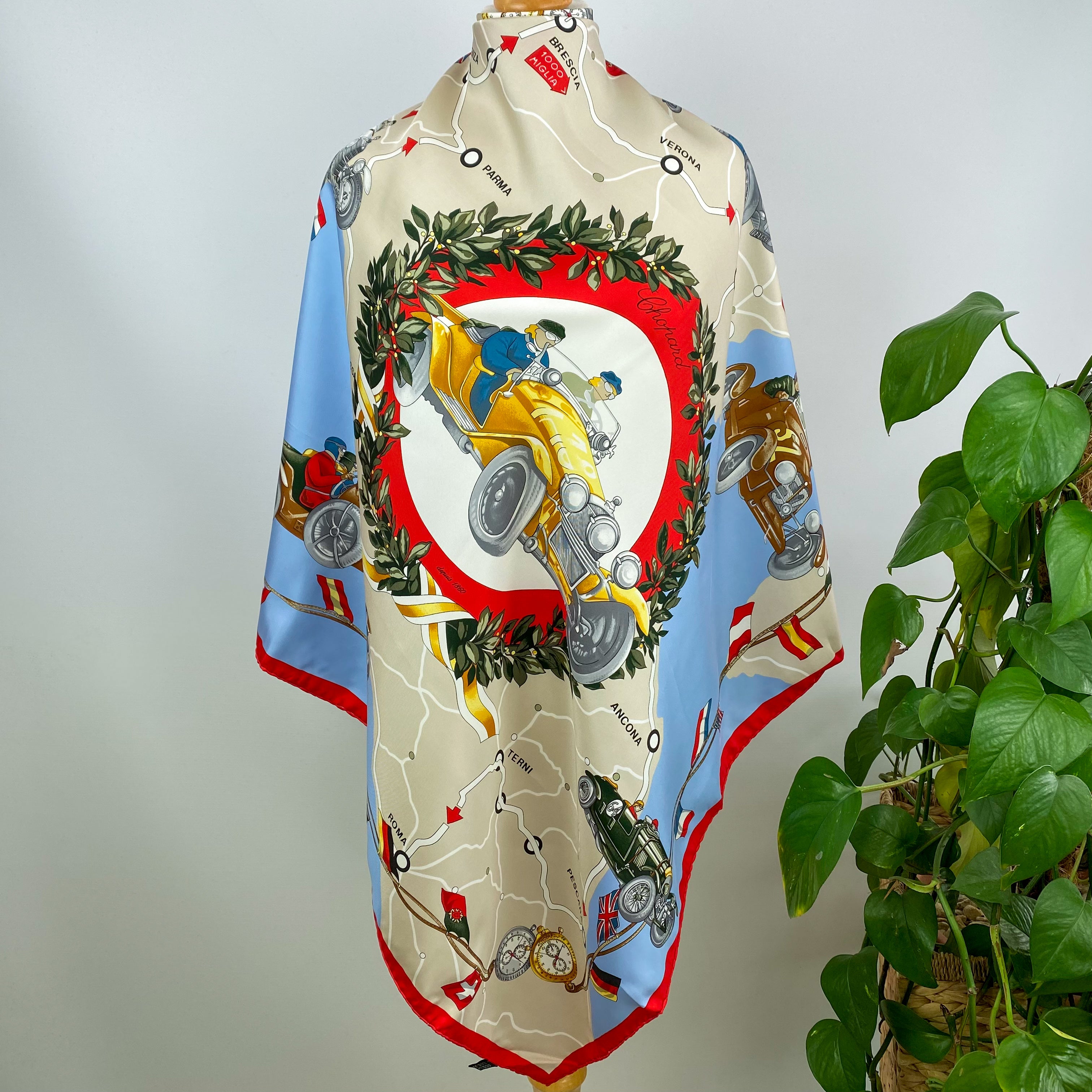 Brand New Boxed Chopard Mille Miglia Silk Scarf