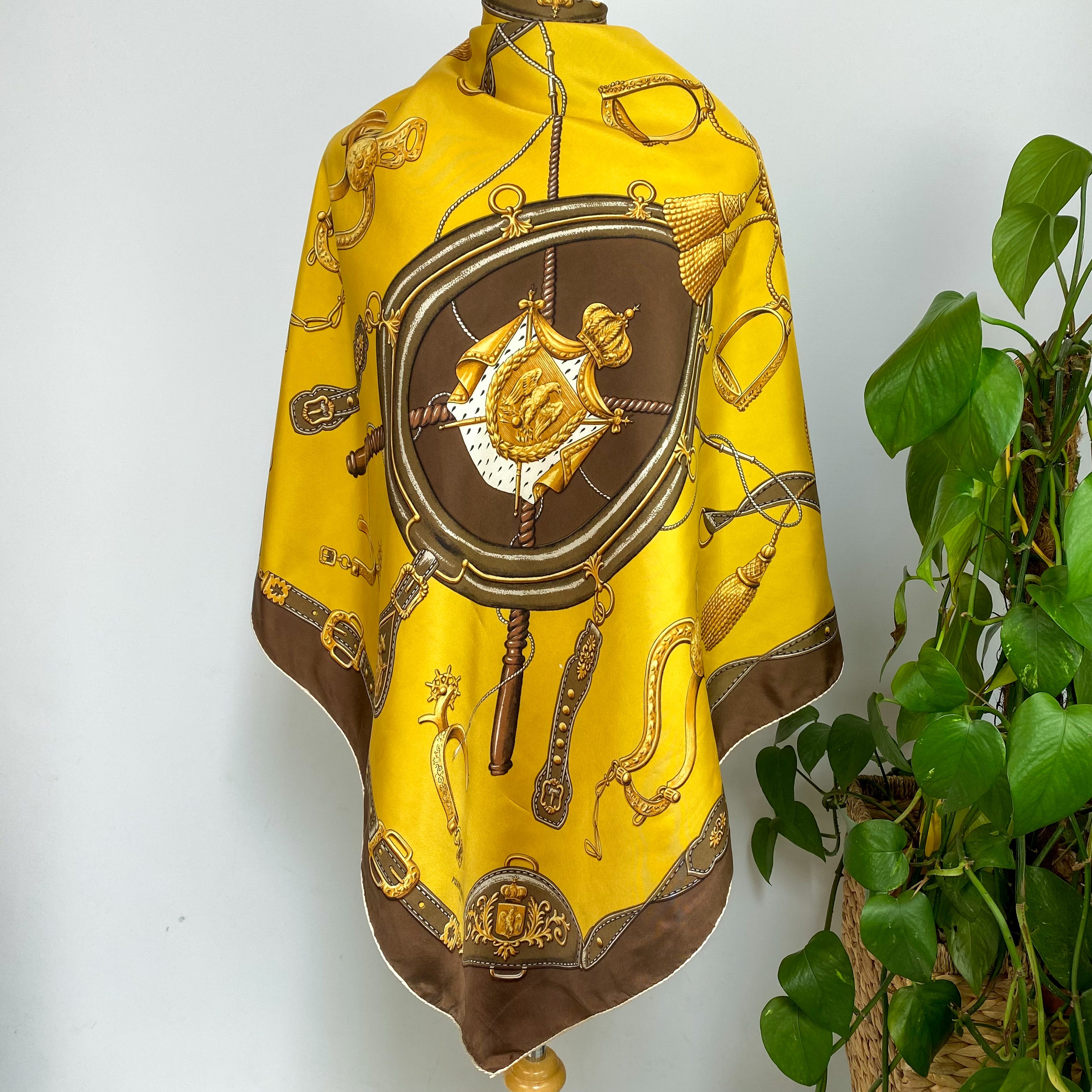 1960s Pierre Baccara French Vintage Silk Scarf