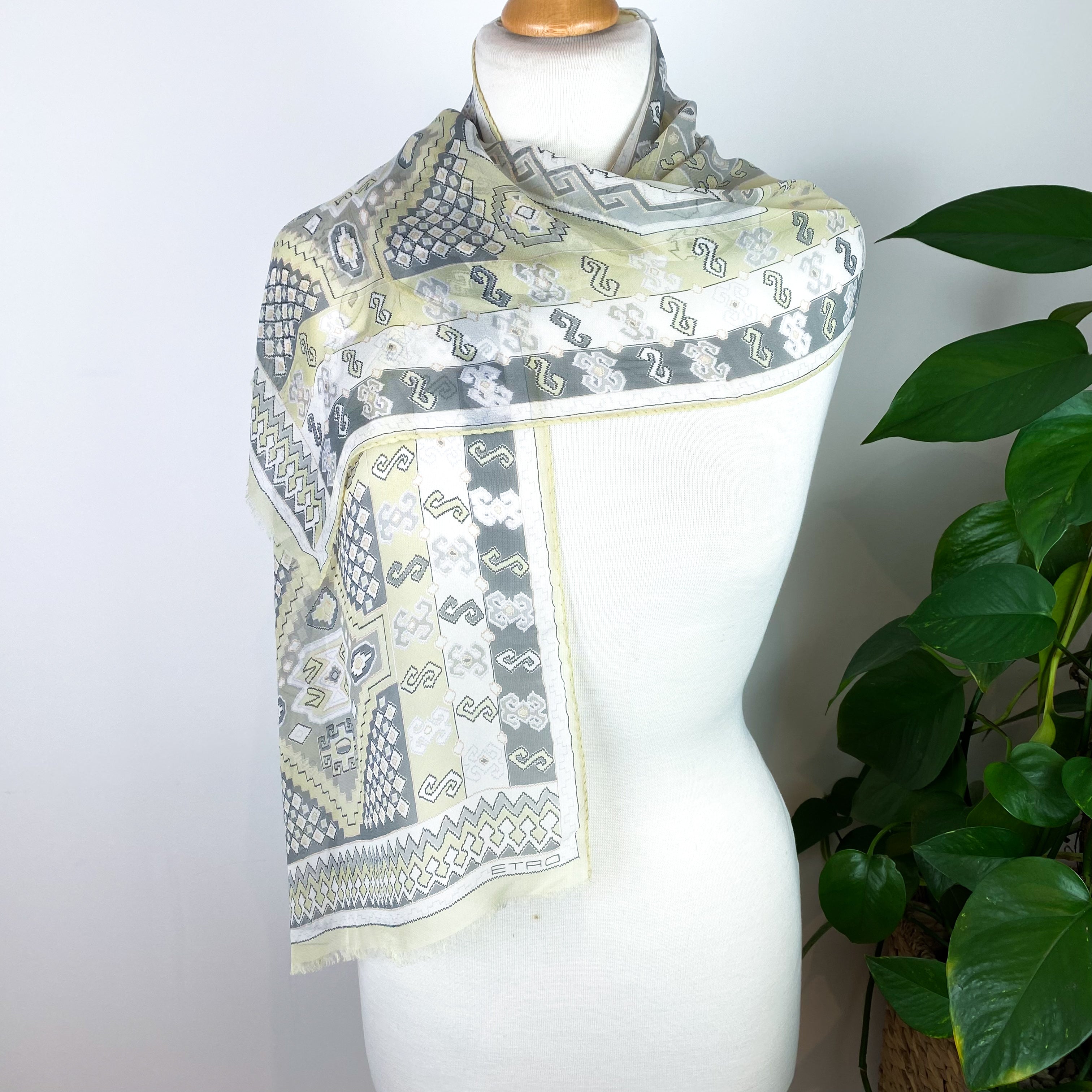 Etro Chiffon Designer Silk Scarf