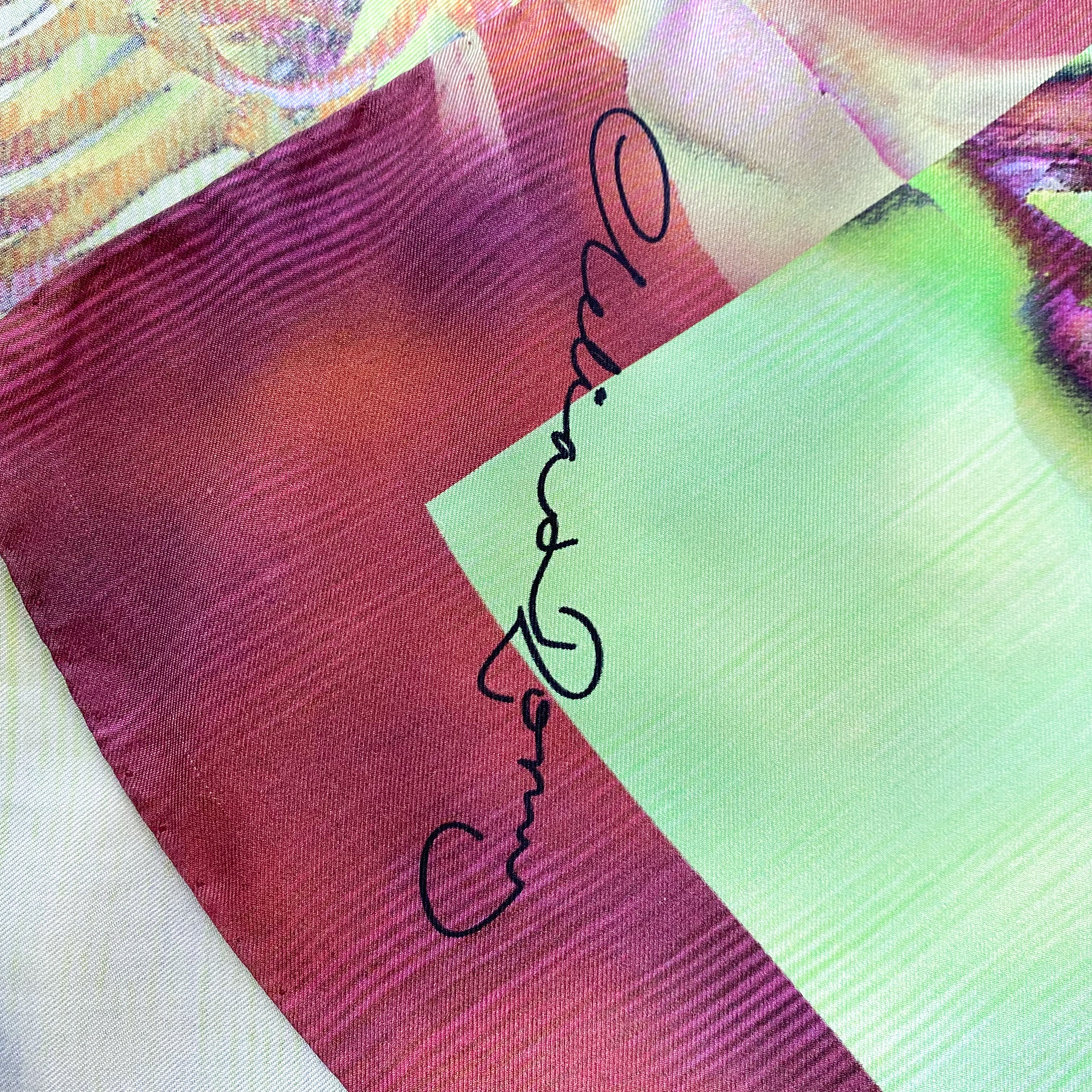 Clelia and Romy Abstract Silk Scarf