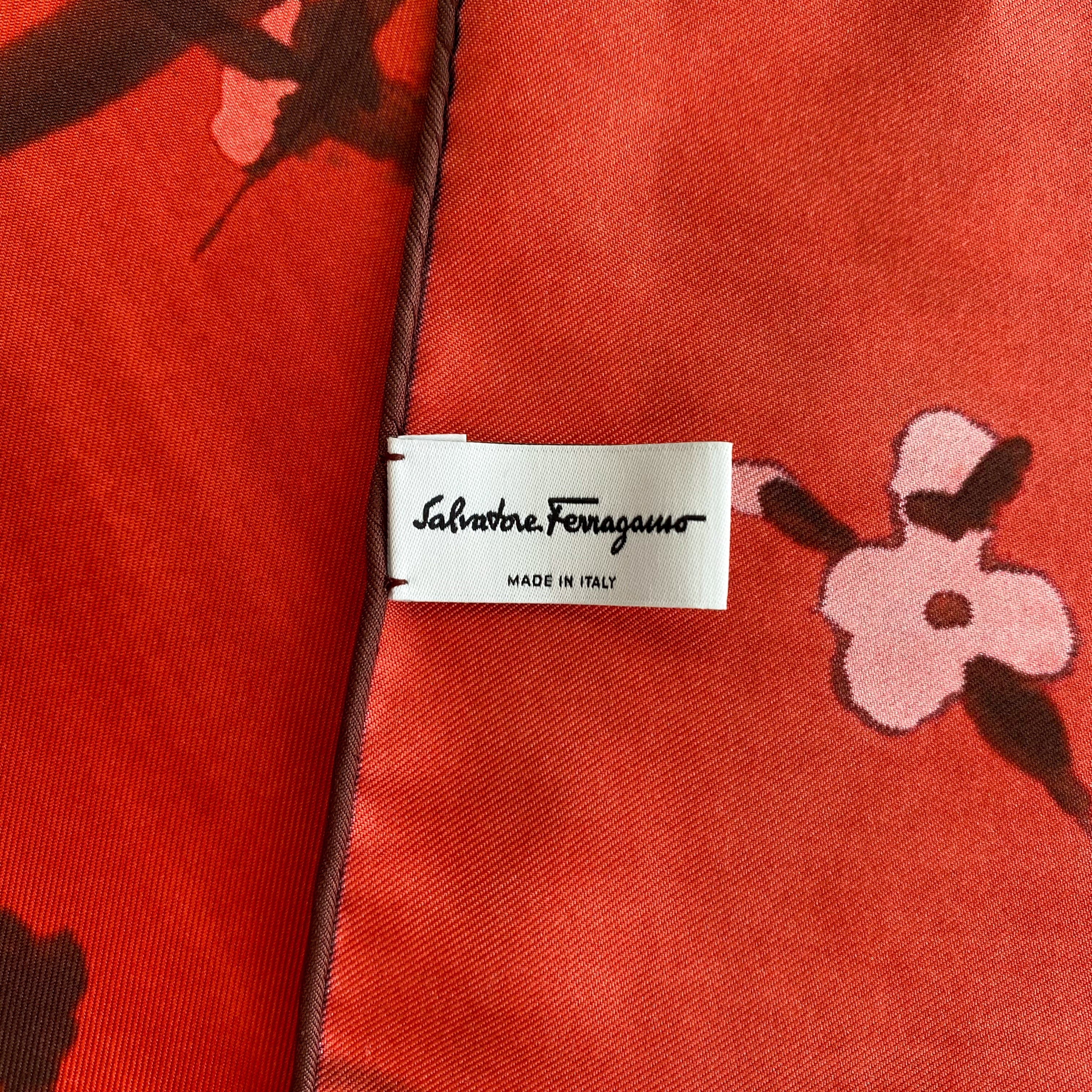 Immaculate Salvatore Ferragamo Rabbit Silk Scarf