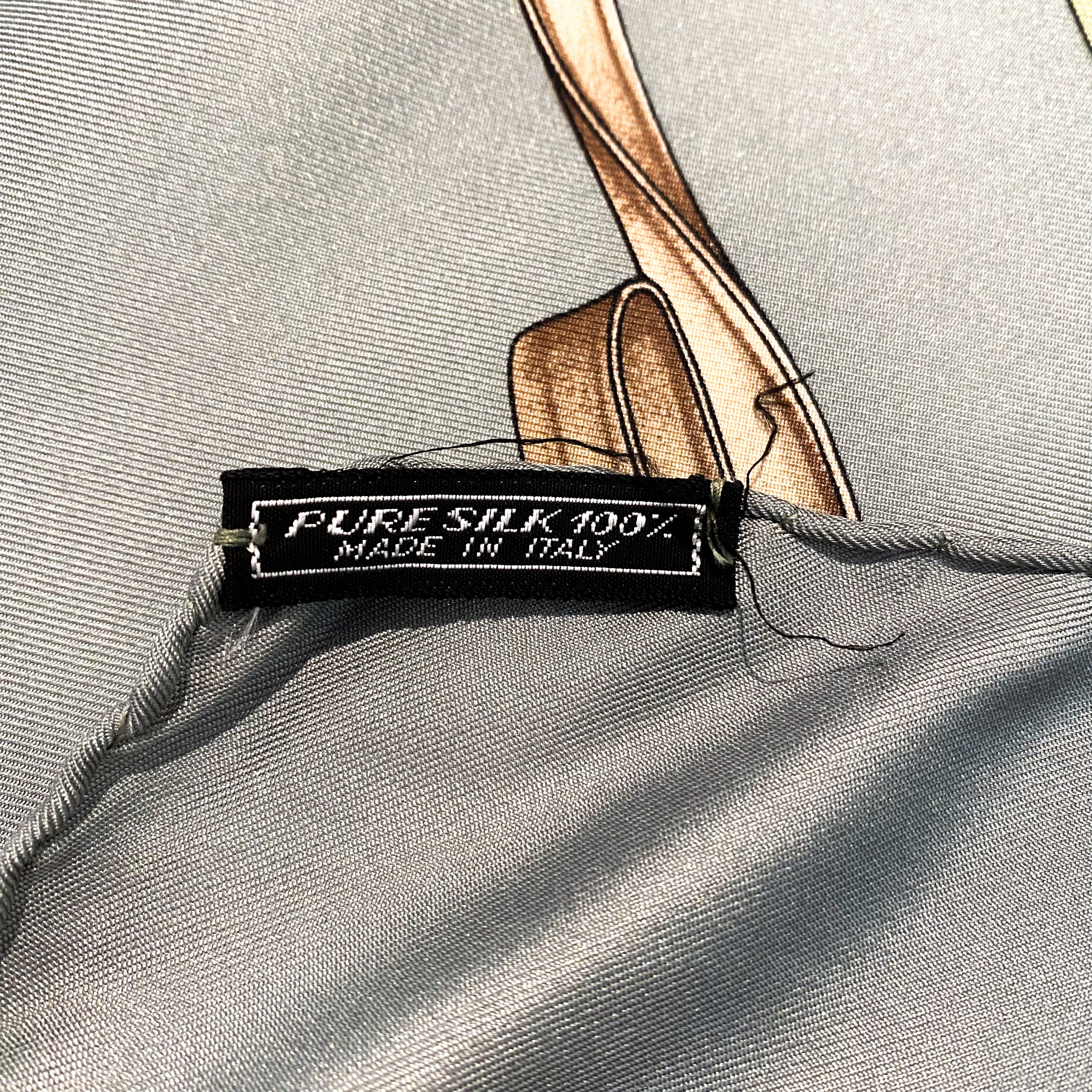 Celine Paris Equestrian Designer Silk Scarf