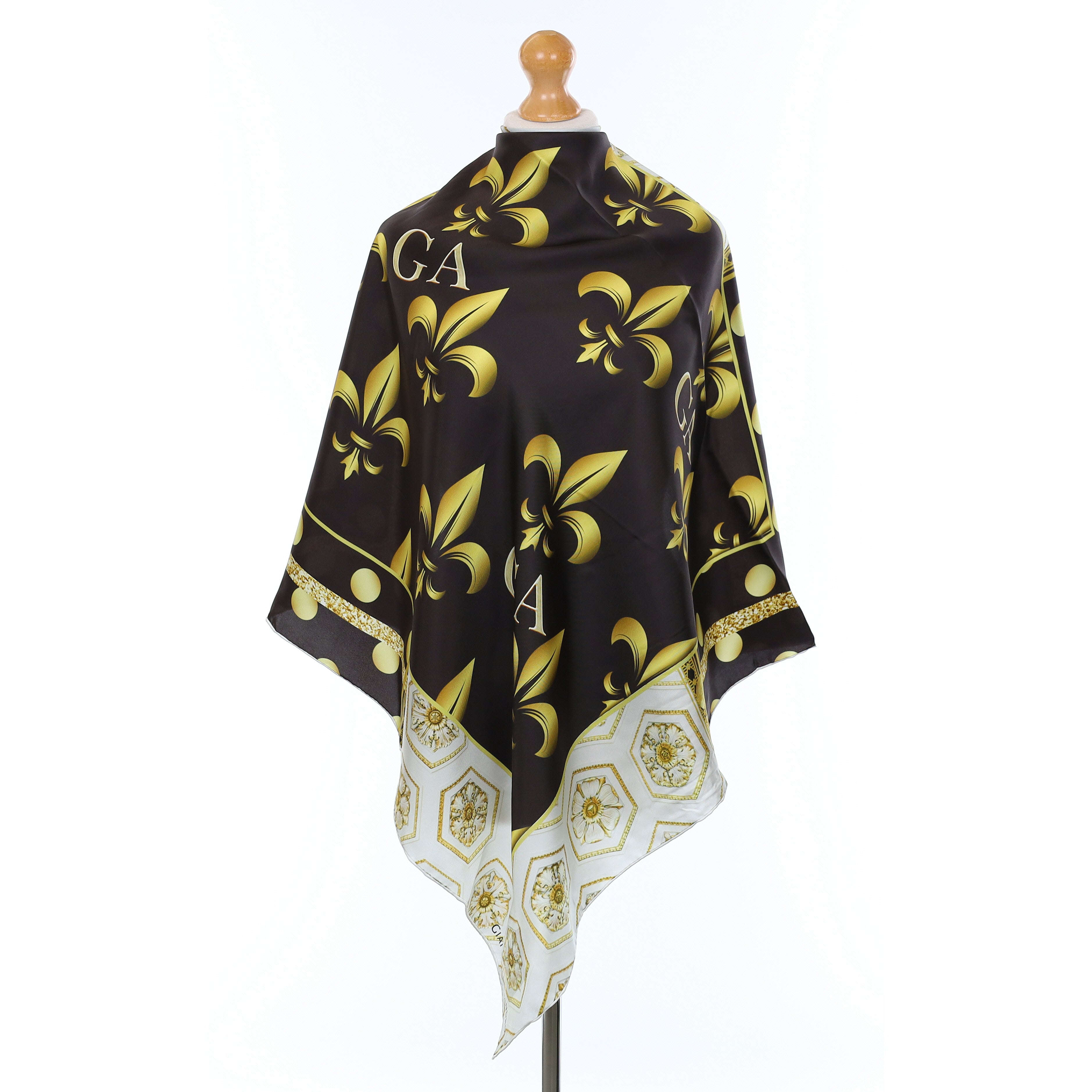 Fleur de Lis Silk Scarf