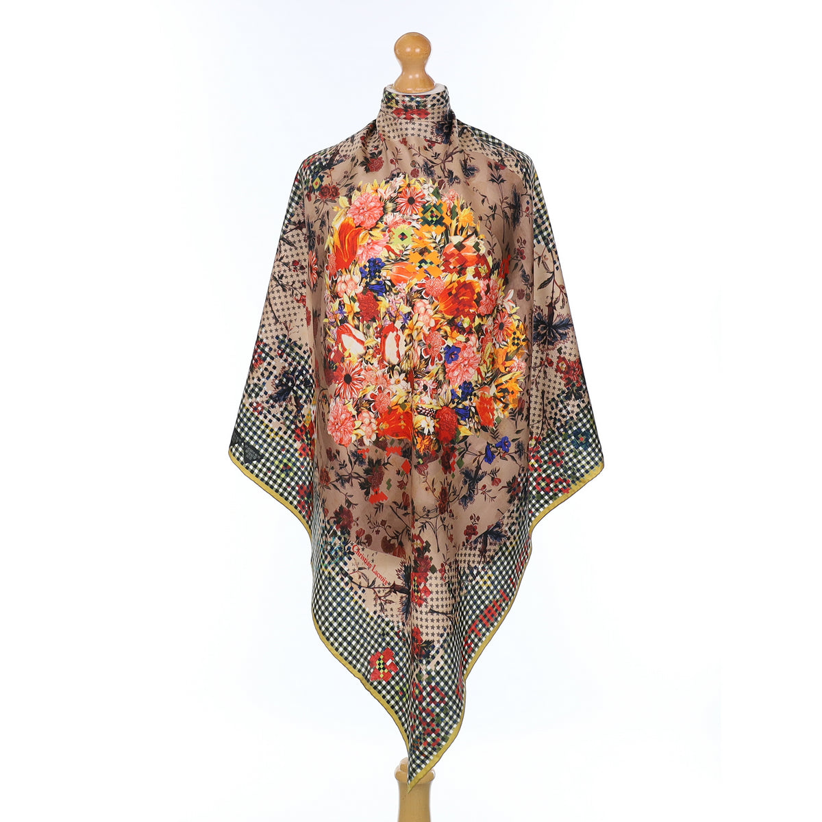 Christian Lacroix Floral Patterned Silk Scarf