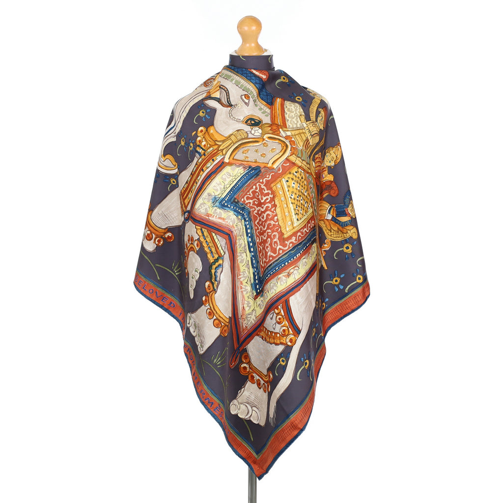 Boxed Hermès Beloved India From Hermès Paris Silk Scarf Rare