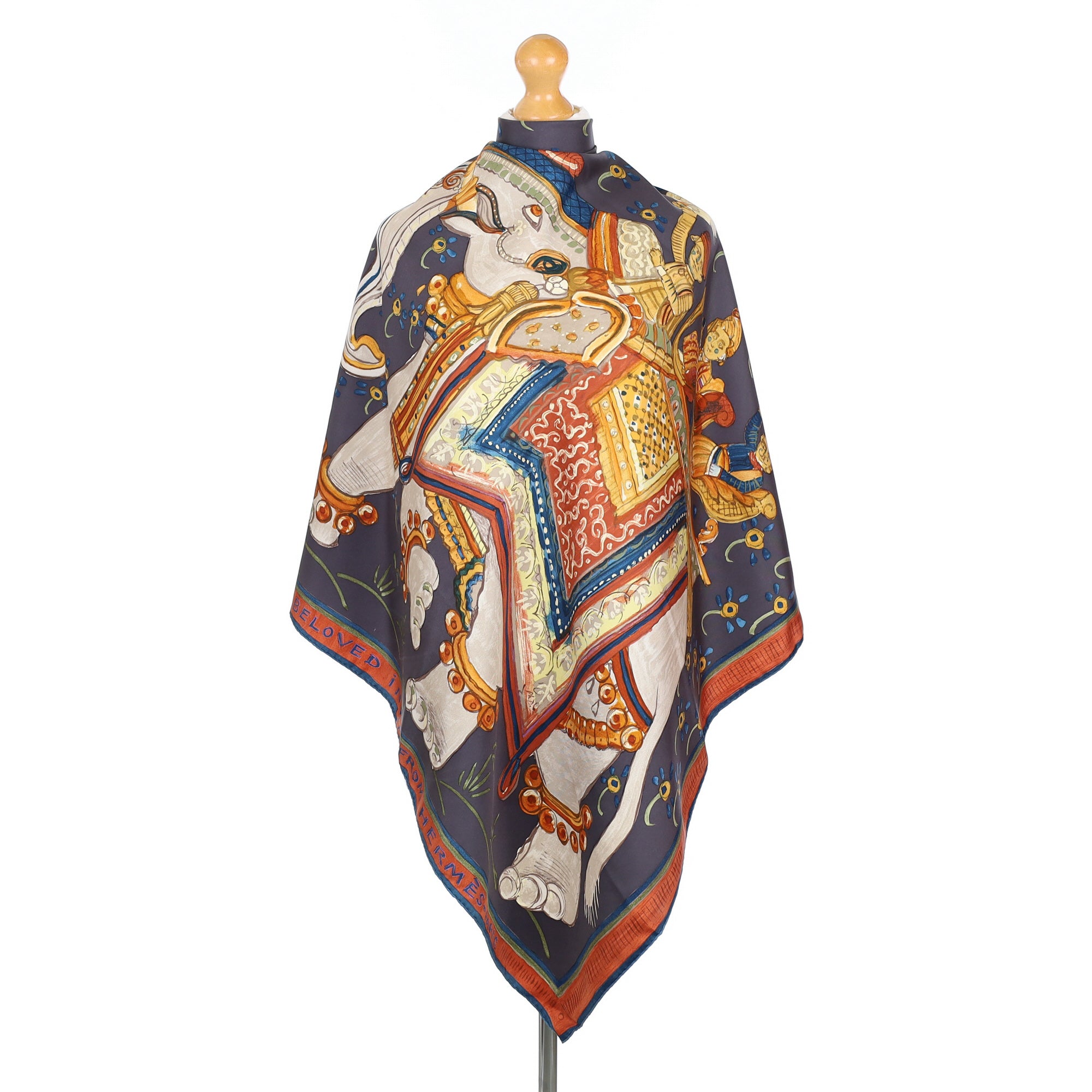 Boxed Hermès Beloved India From Hermès Paris Silk Scarf Rare
