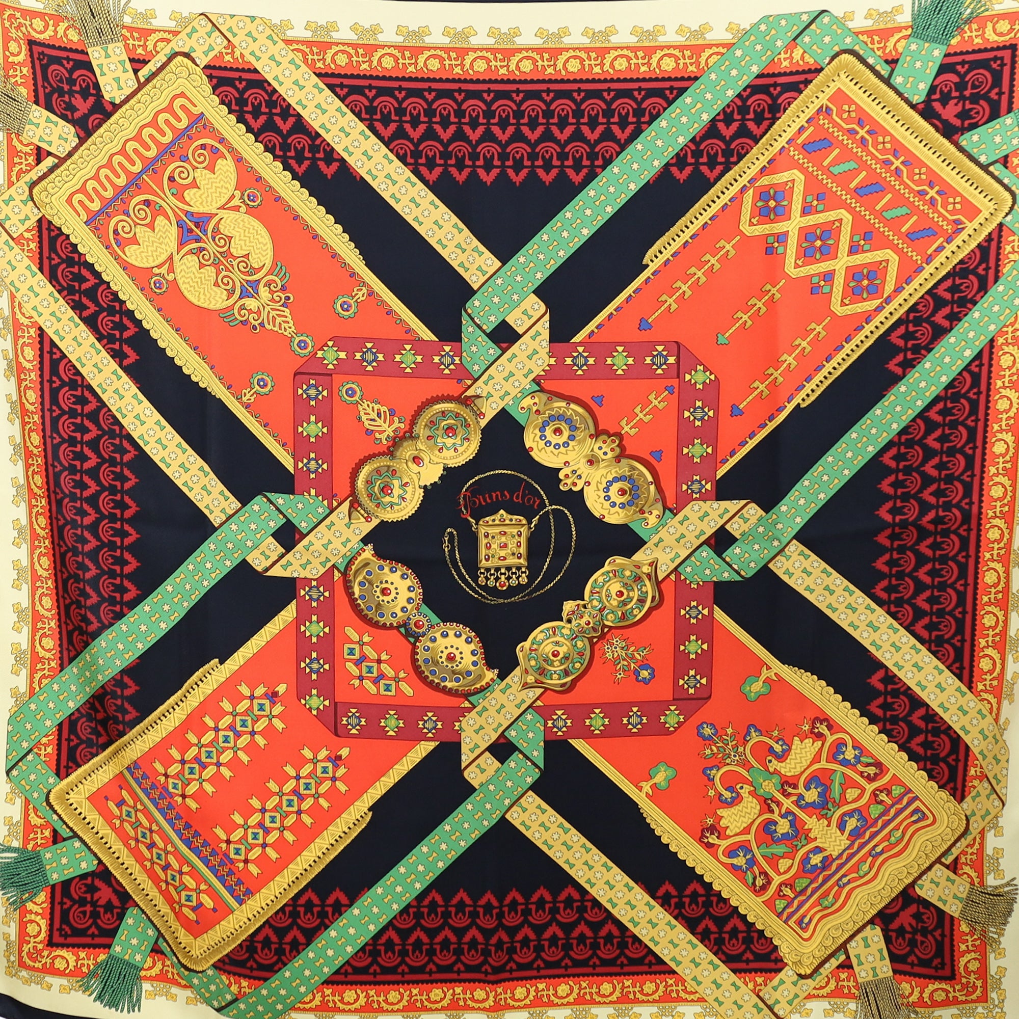 Hermès Brins D’Or Silk Scarf Quite Rare