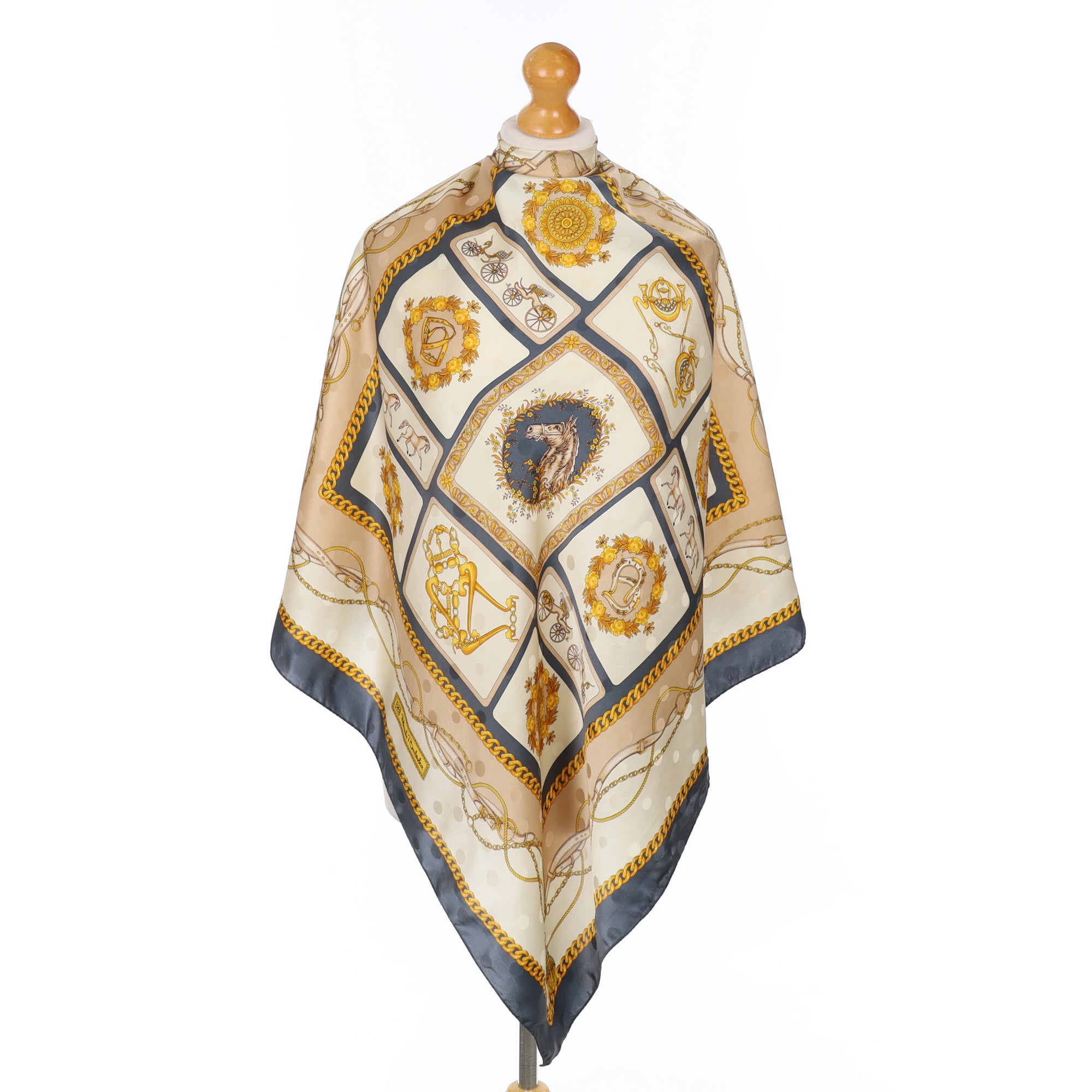 Renato Balestra Equestrian Themed Silk Scarf