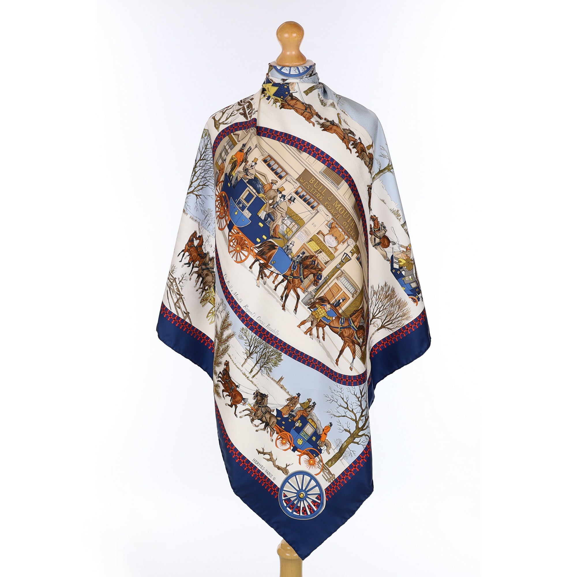 Hermès L’hiver en Poste Silk Scarf