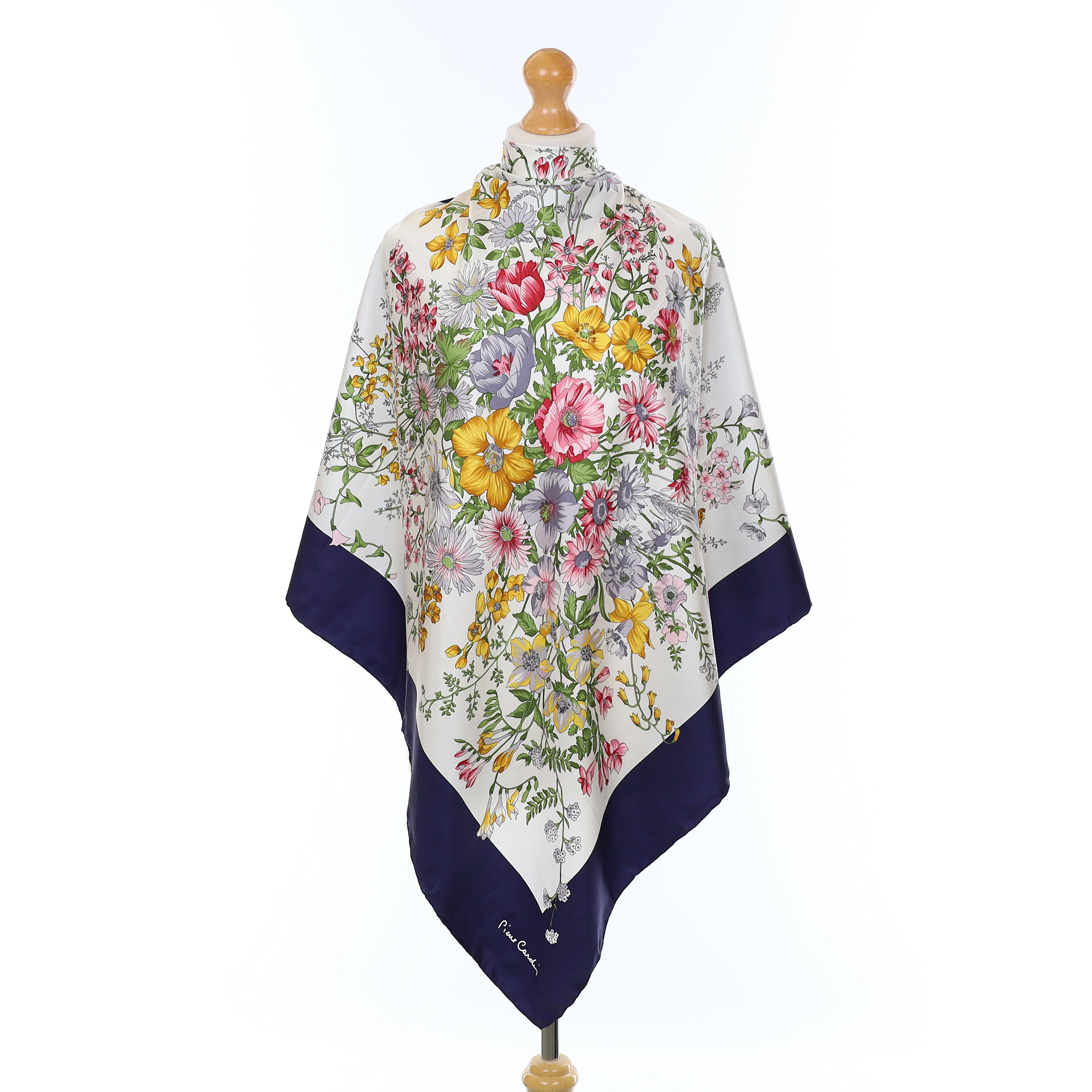 Brand New Pierre Cardin Floral Silk Scarf