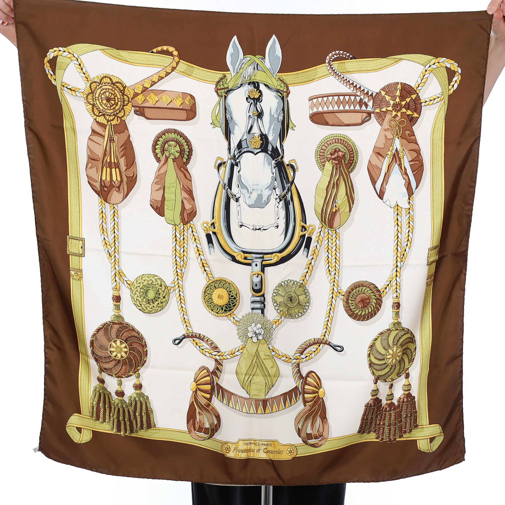 Hermès Frontaux et Cocardes Silk Scar