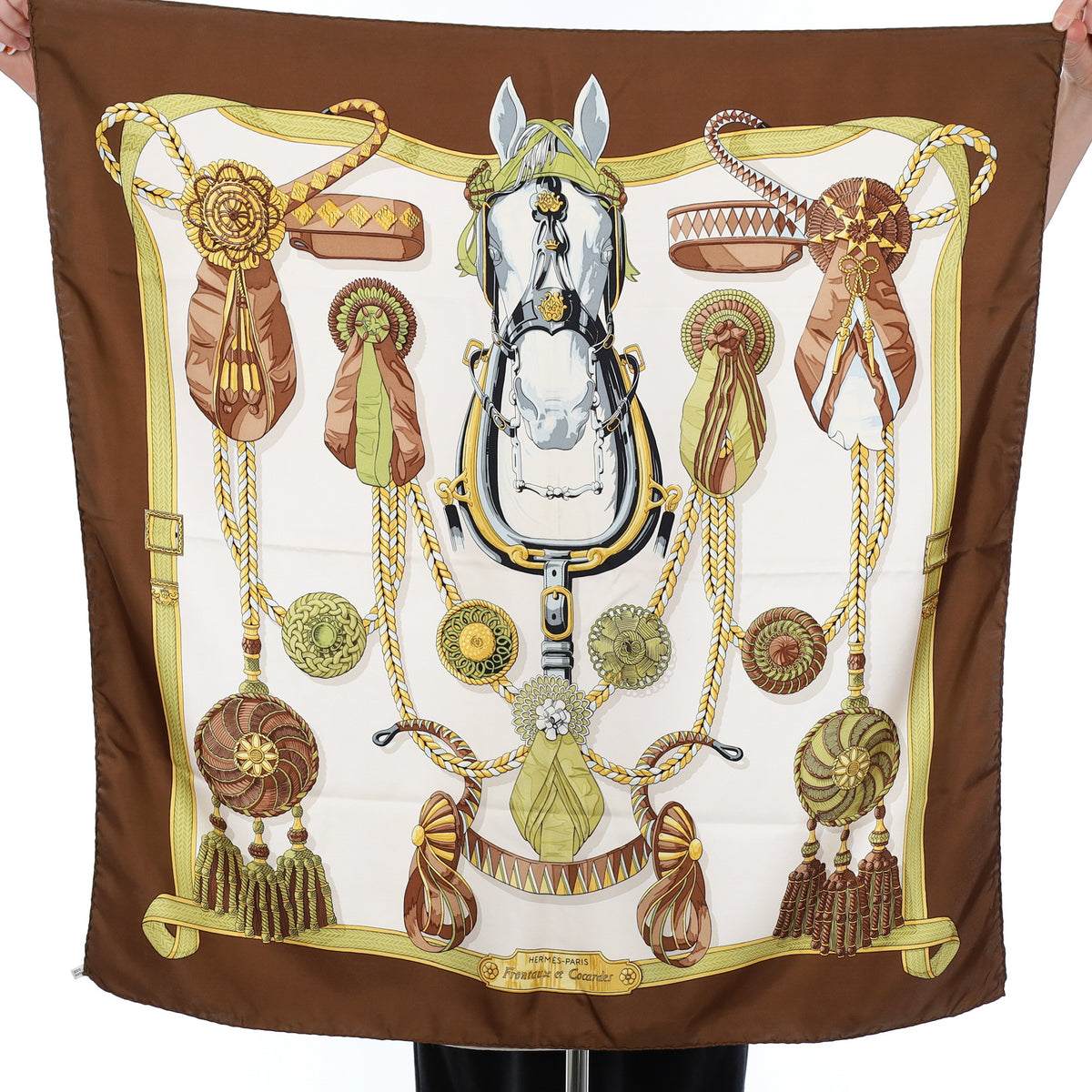 Hermès Frontaux et Cocardes Silk Scar