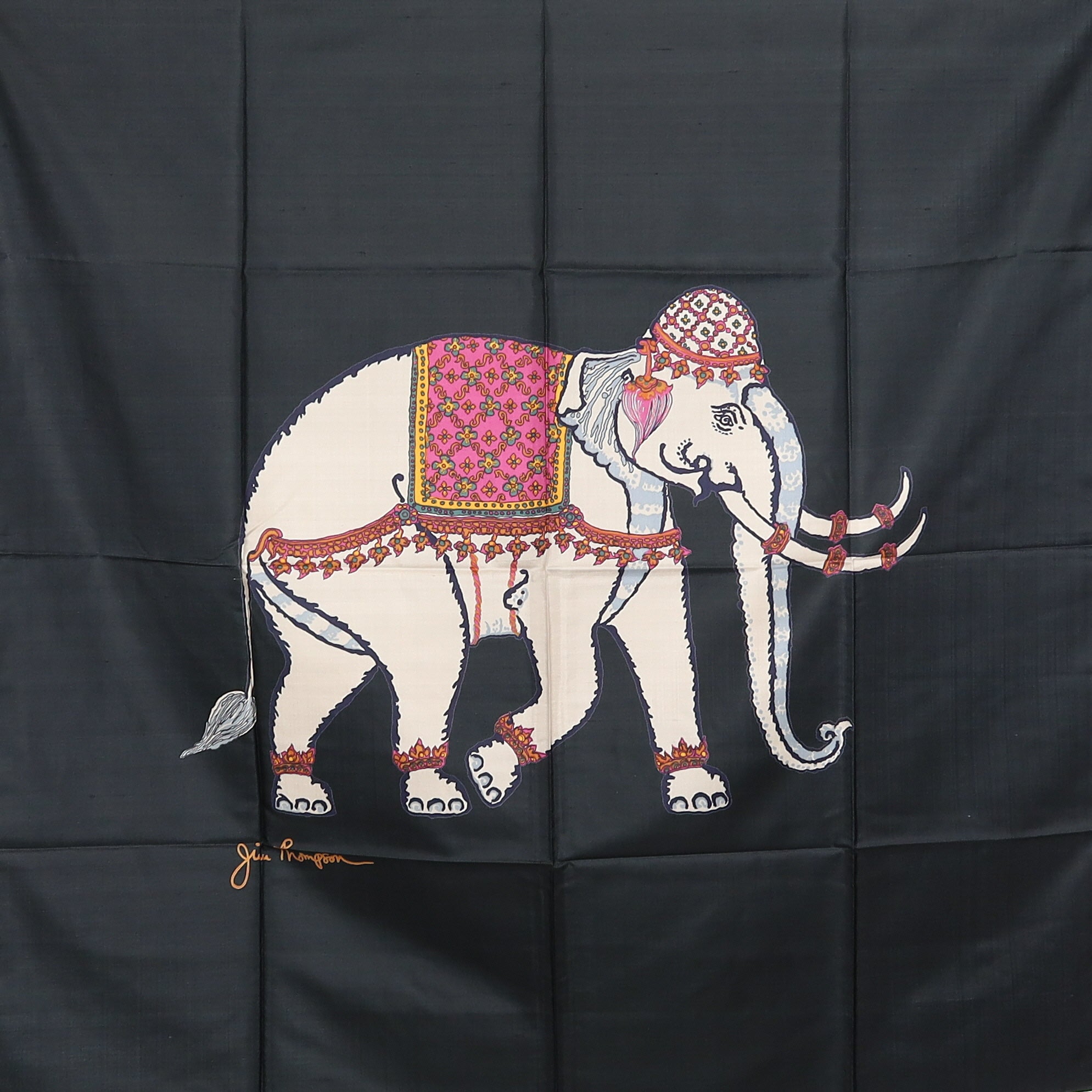 Jim Thompson Elephant Silk Scarf