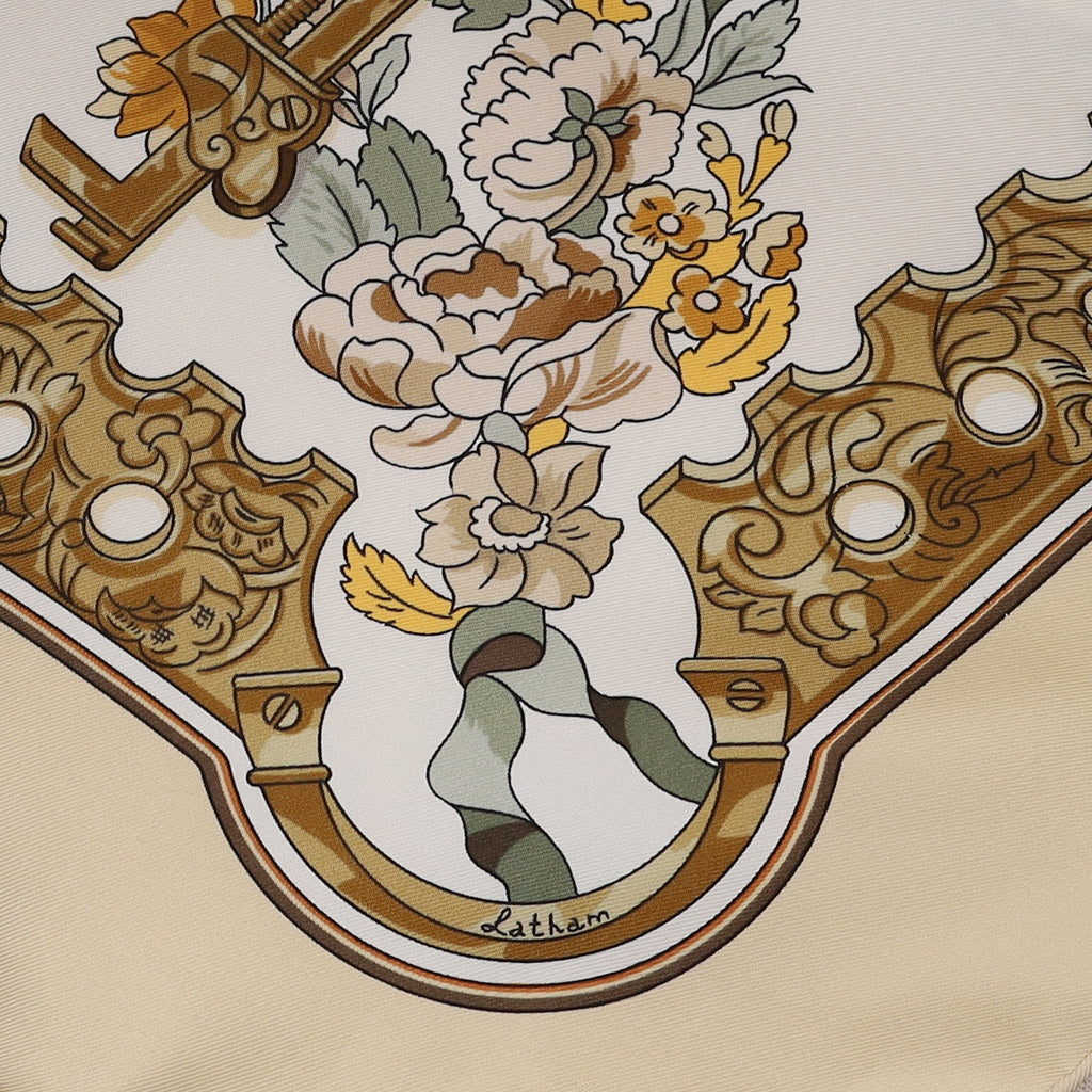Hermès Copeaux Vintage Silk Scarf