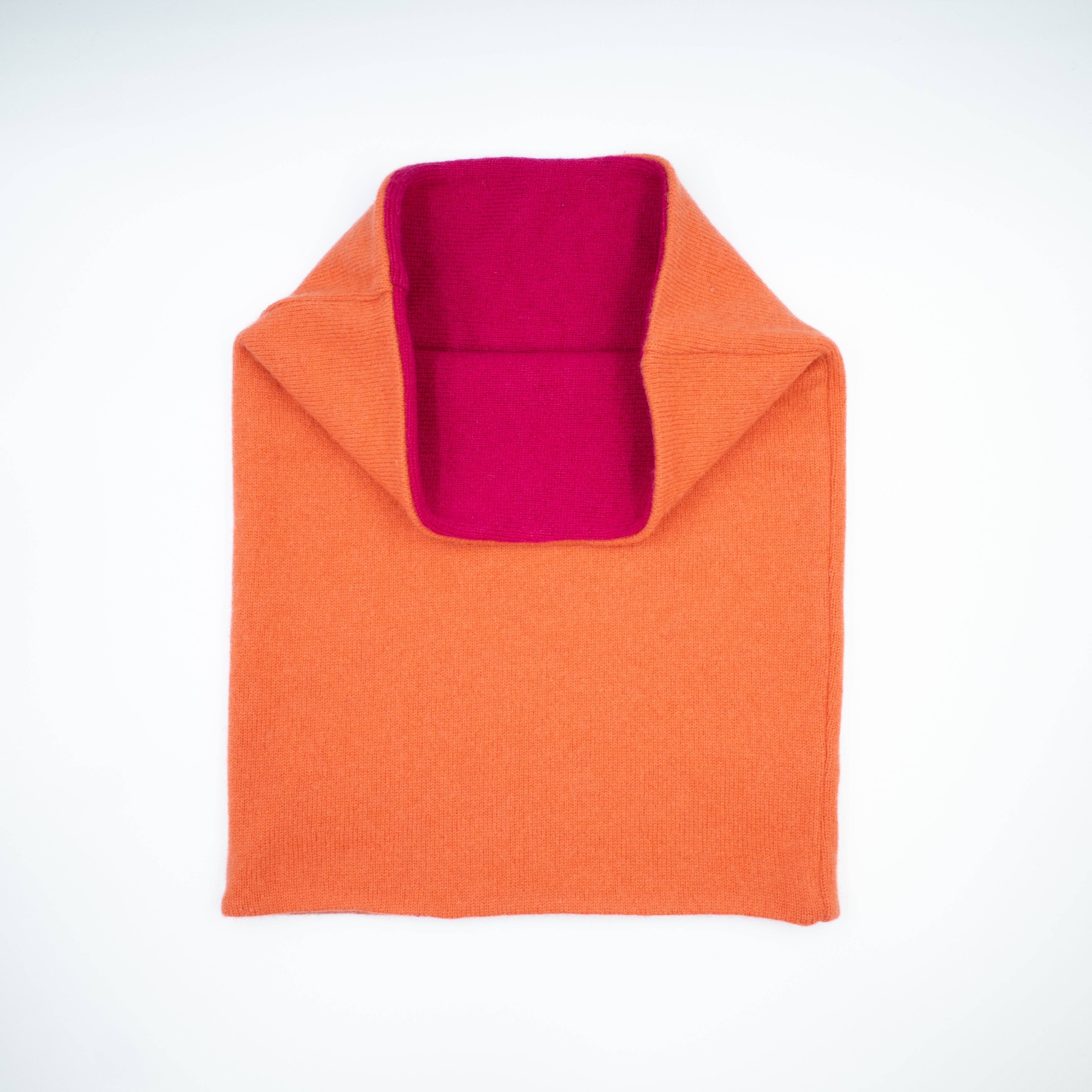 Tangerine and Fuchsia Luxury Double Layered Snood