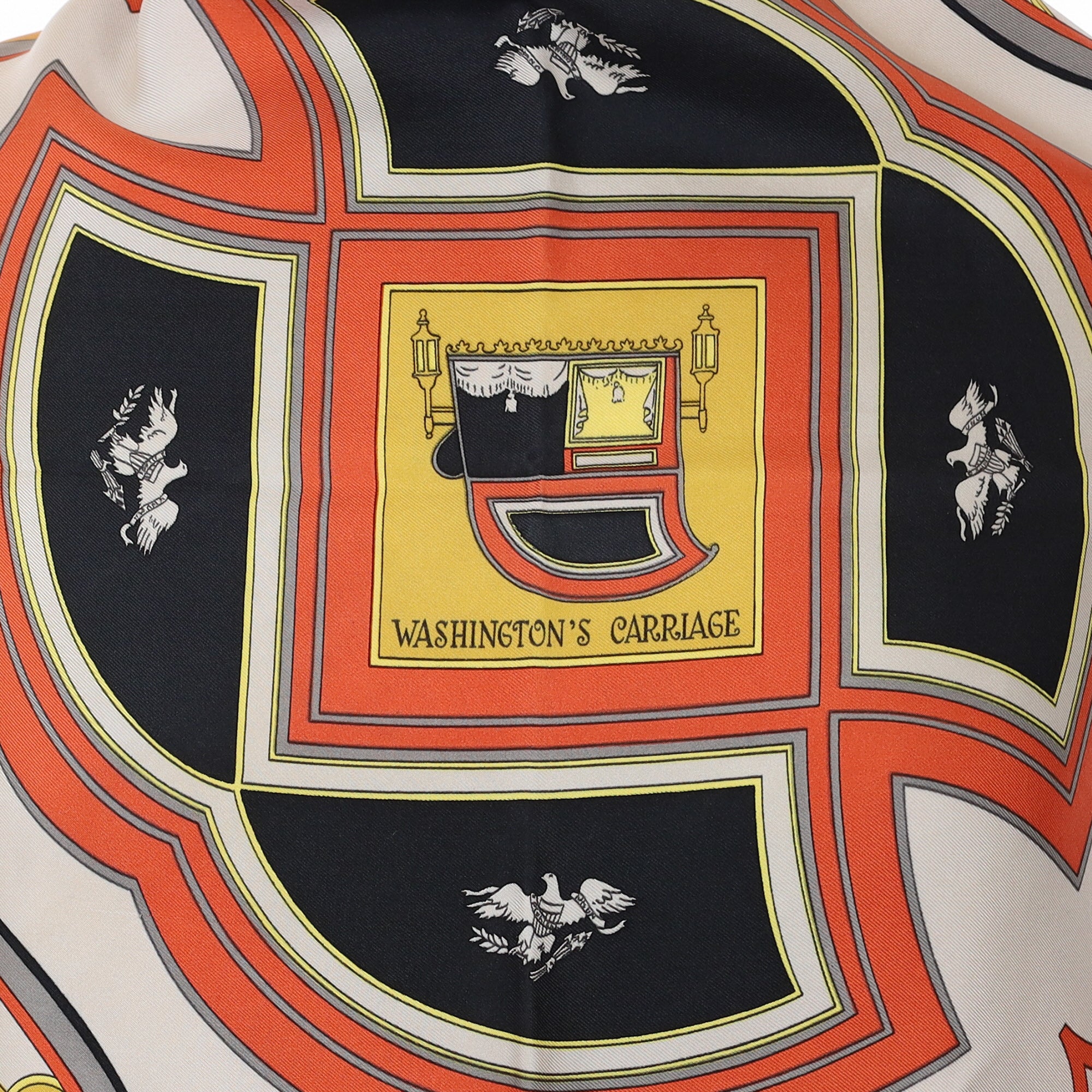 Hermès Washington’s Carriage Vintage Silk Scarf