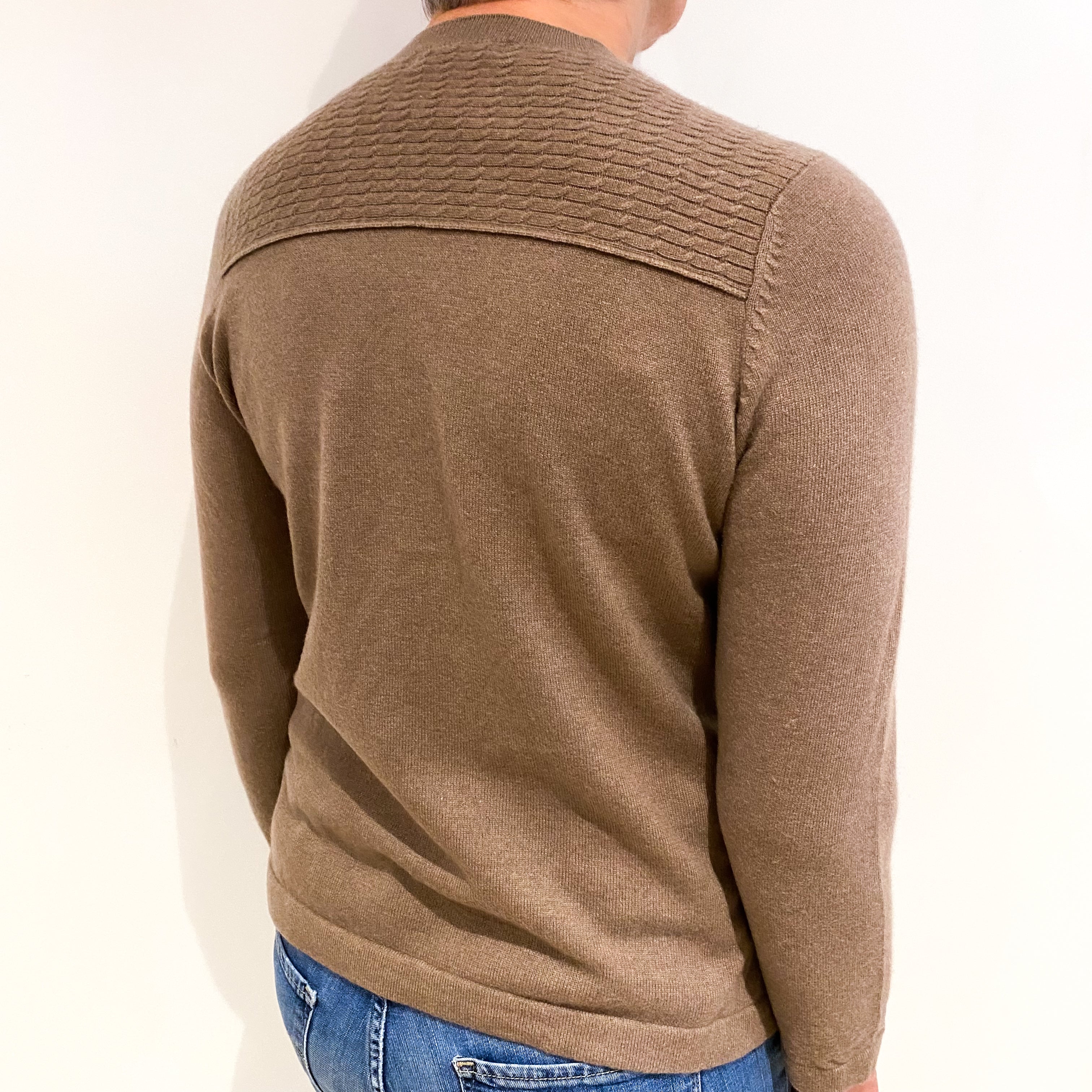 Mocha Brown Cashmere Cardigan Medium