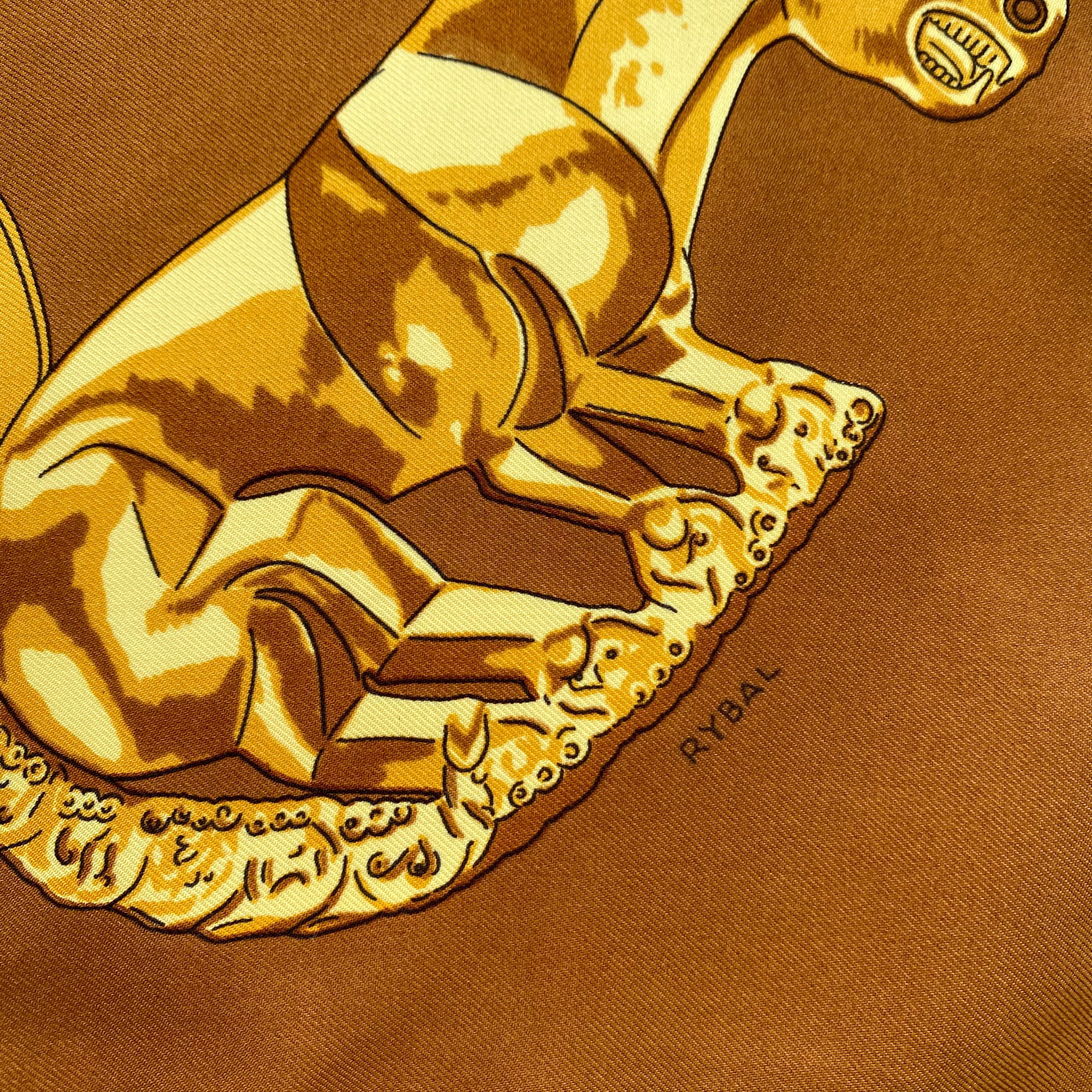 Hermès Les Cavalier D’or Silk Scarf