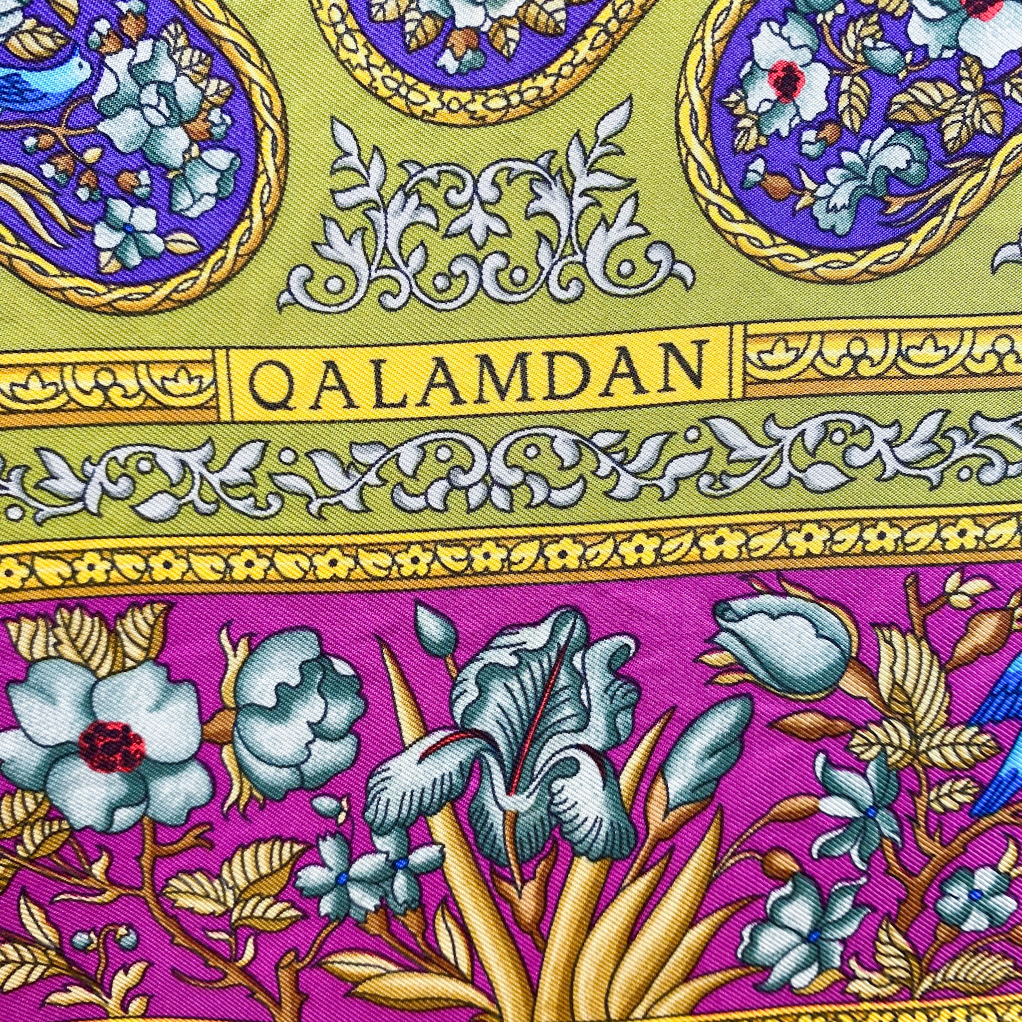 Boxed Hermes Qalamdan Vintage Silk Scarf