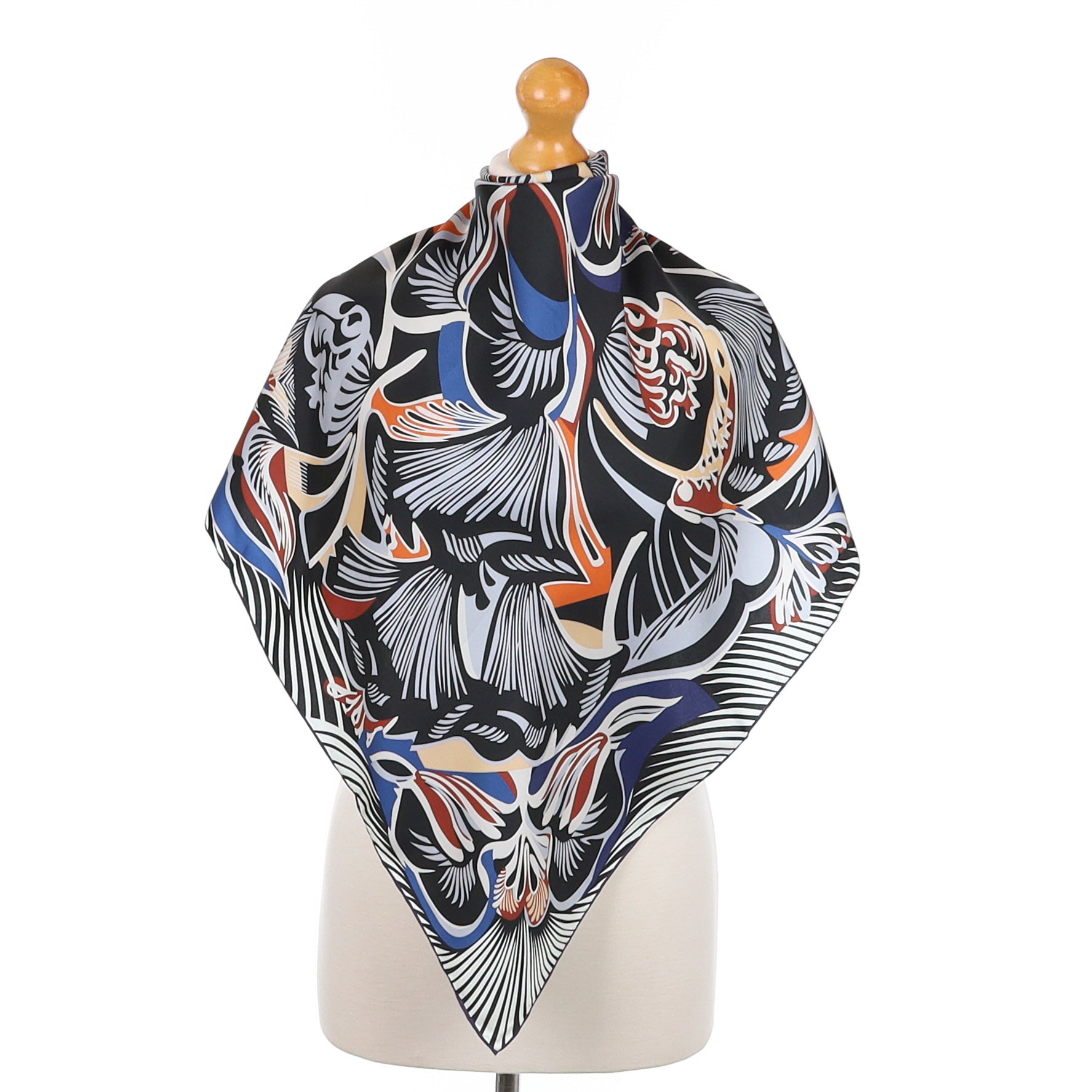Brand New Abstract Floral Silk Scarf
