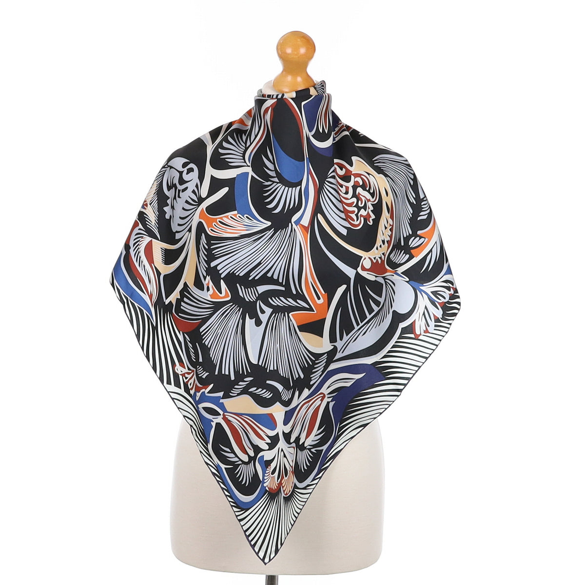 Brand New Abstract Floral Silk Scarf