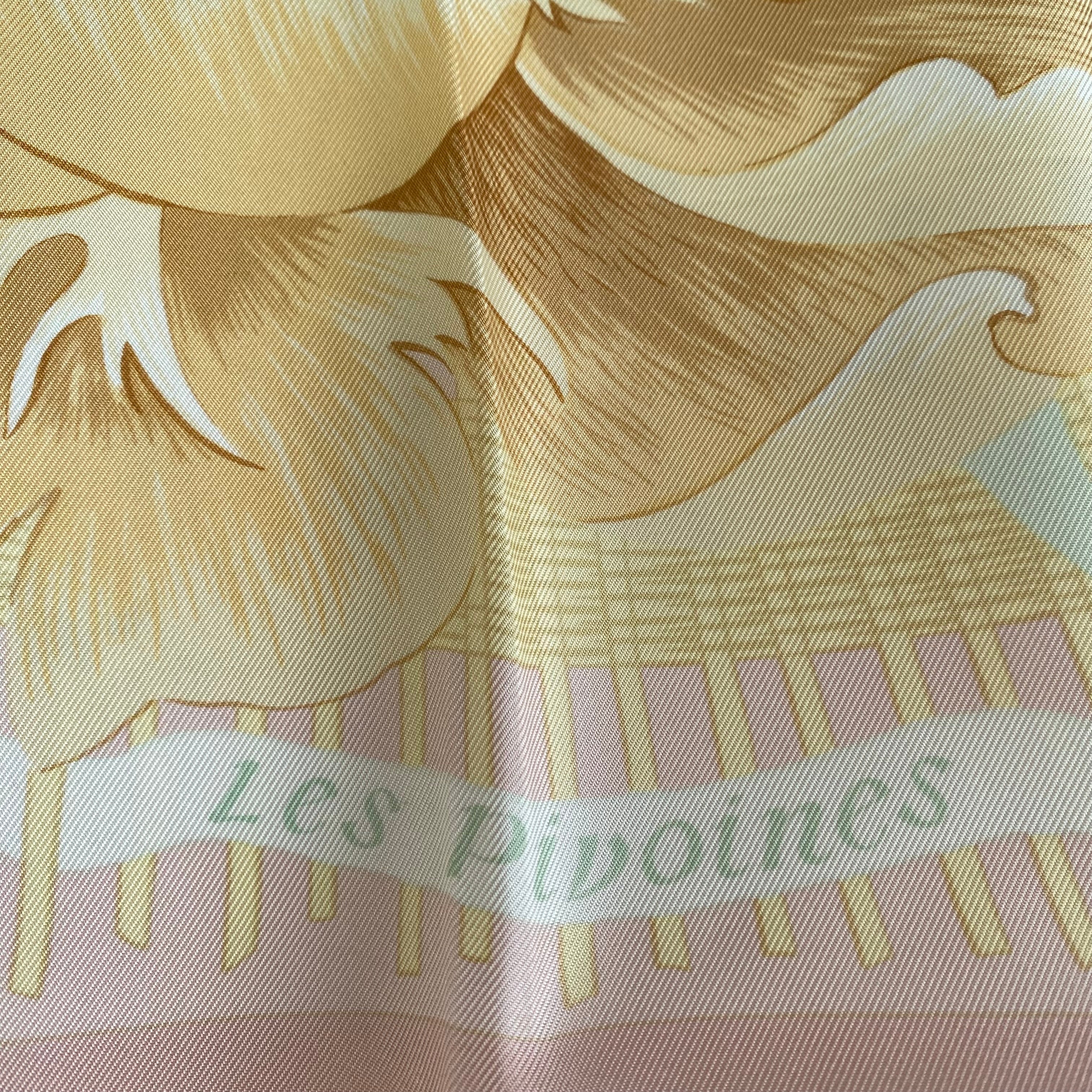 Pristine Boxed Hermès Les Pivoines Designer Silk Scarf