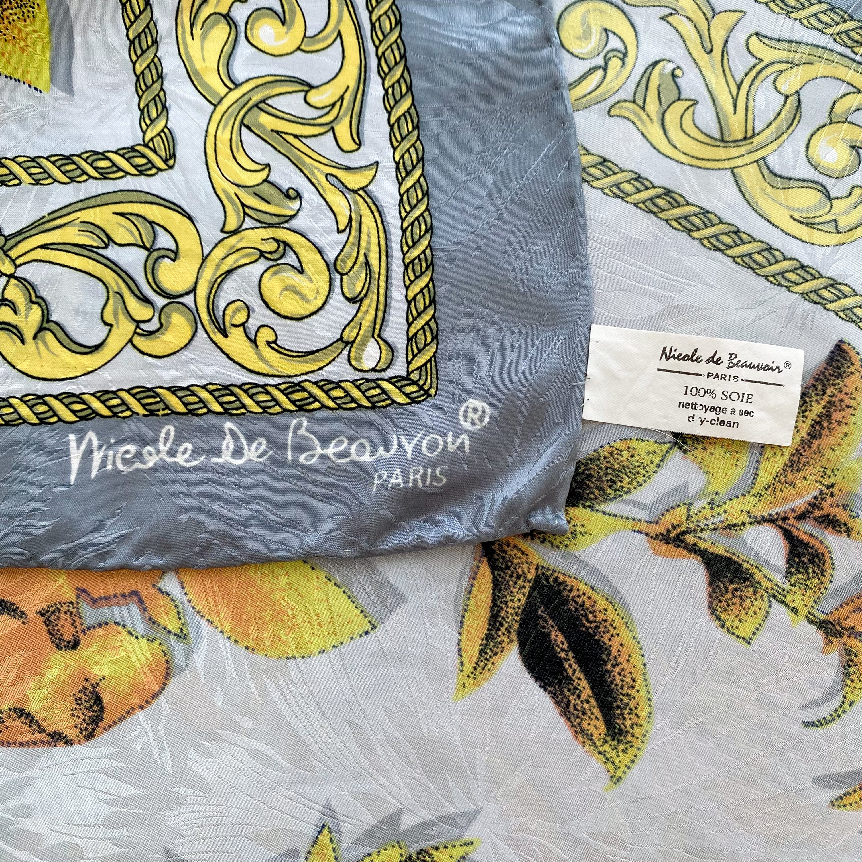 1970’s Nicole De Beauyon French Silk Scarf