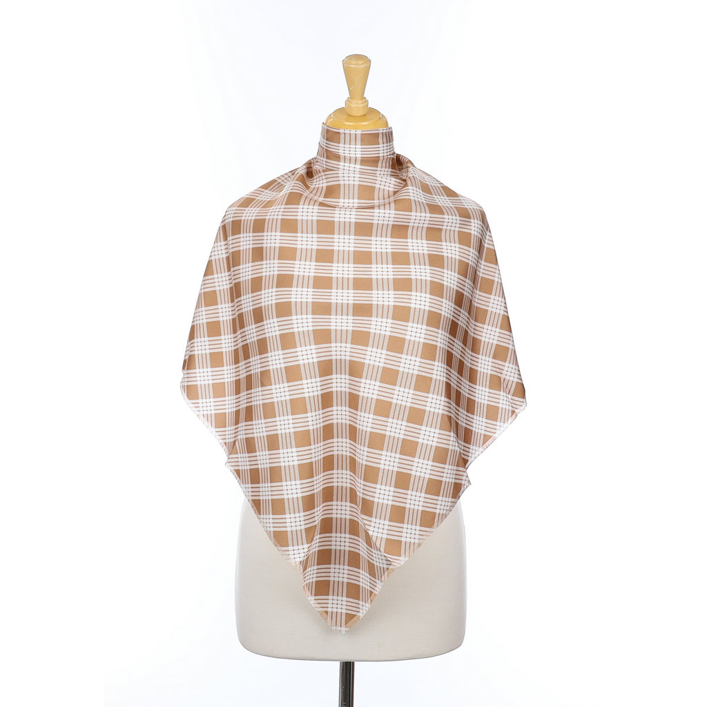 Brand New Agnona Checked Silk Scarf