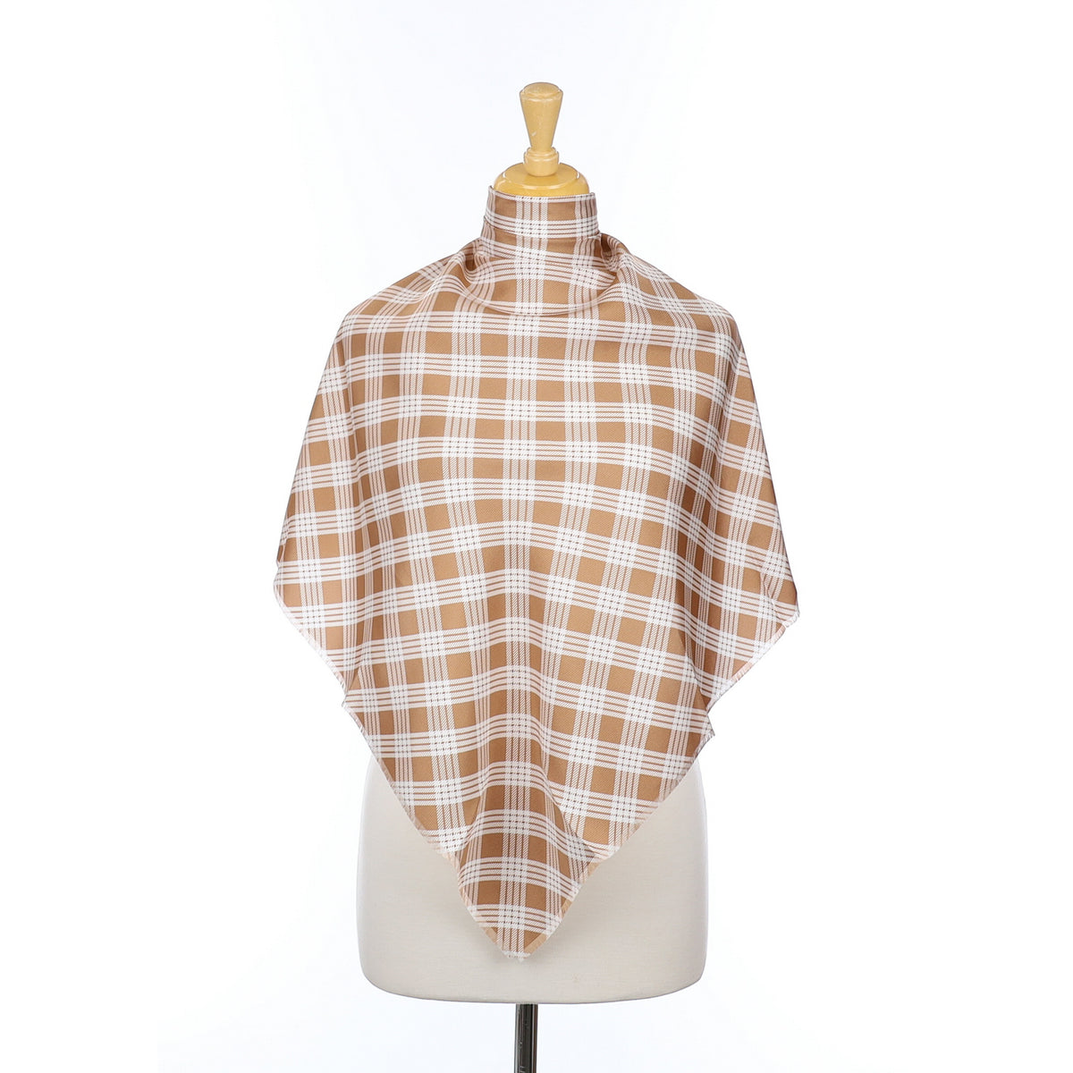 Brand New Agnona Checked Silk Scarf