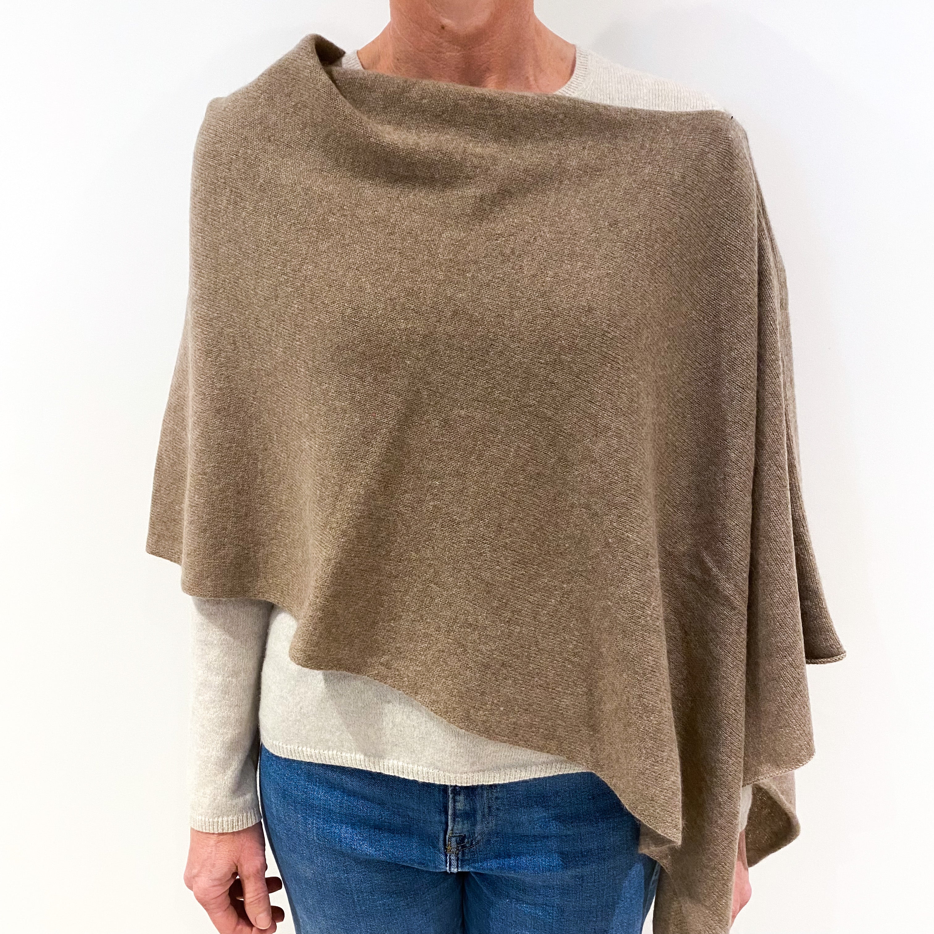 Mink Brown Cashmere Poncho