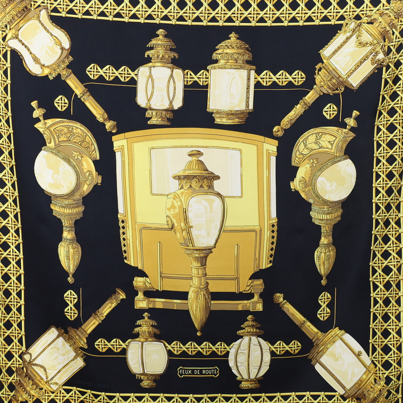 Hermès Feux De Route Silk Scarf