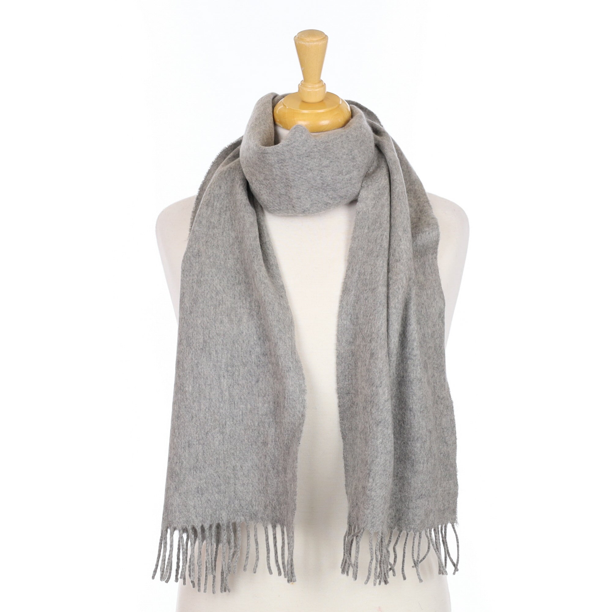 Smoke Grey Cashmere Woven Scarf