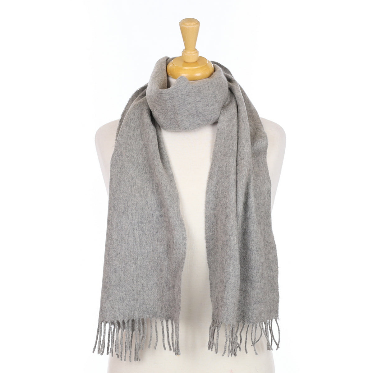 Smoke Grey Cashmere Woven Scarf