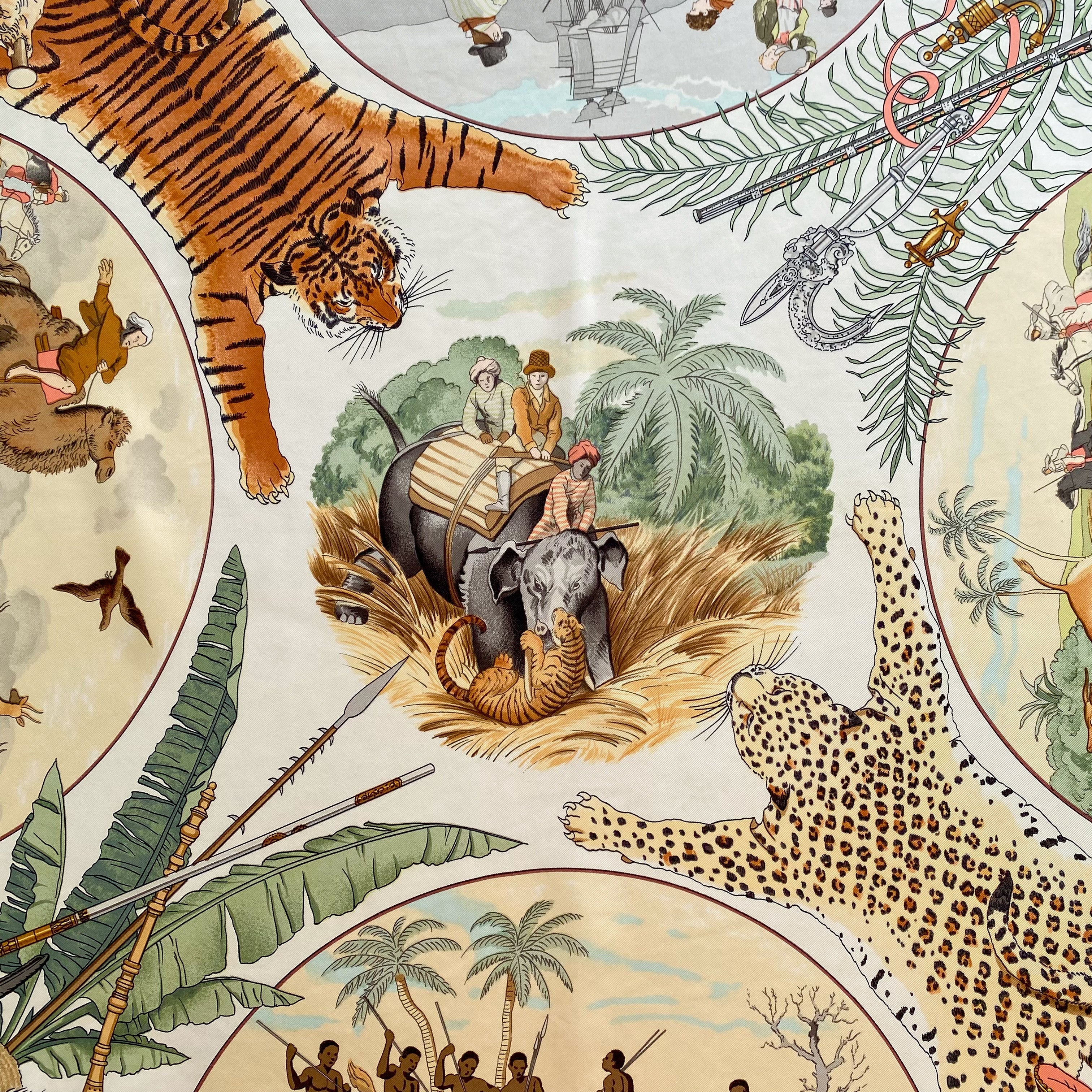 Hermès Chasses Exotiques Silk Scarf