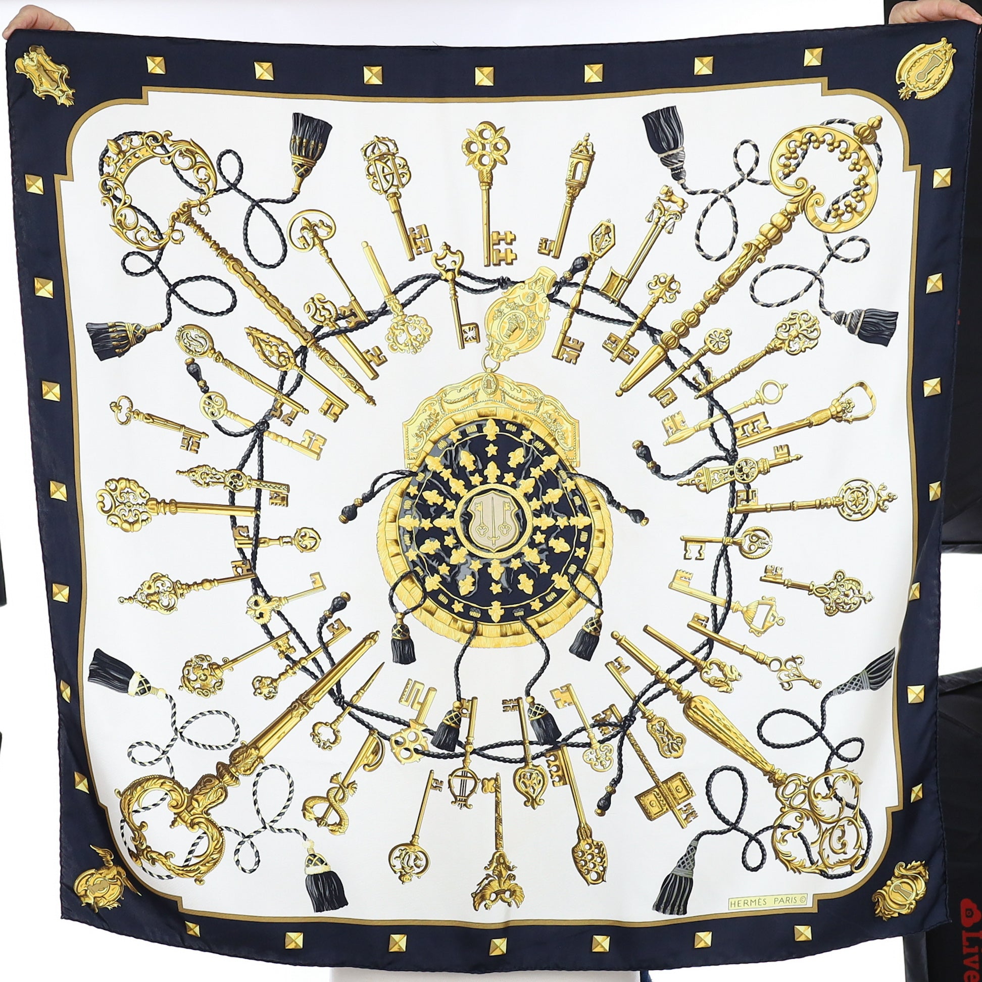 Hermès Les Clefs Silk Scarf