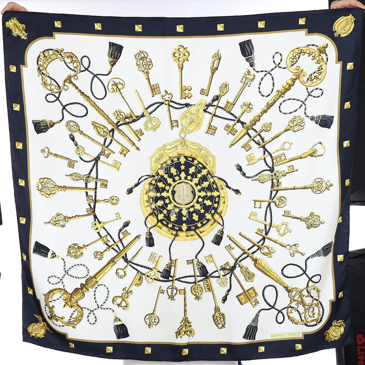Hermès Les Clefs Silk Scarf