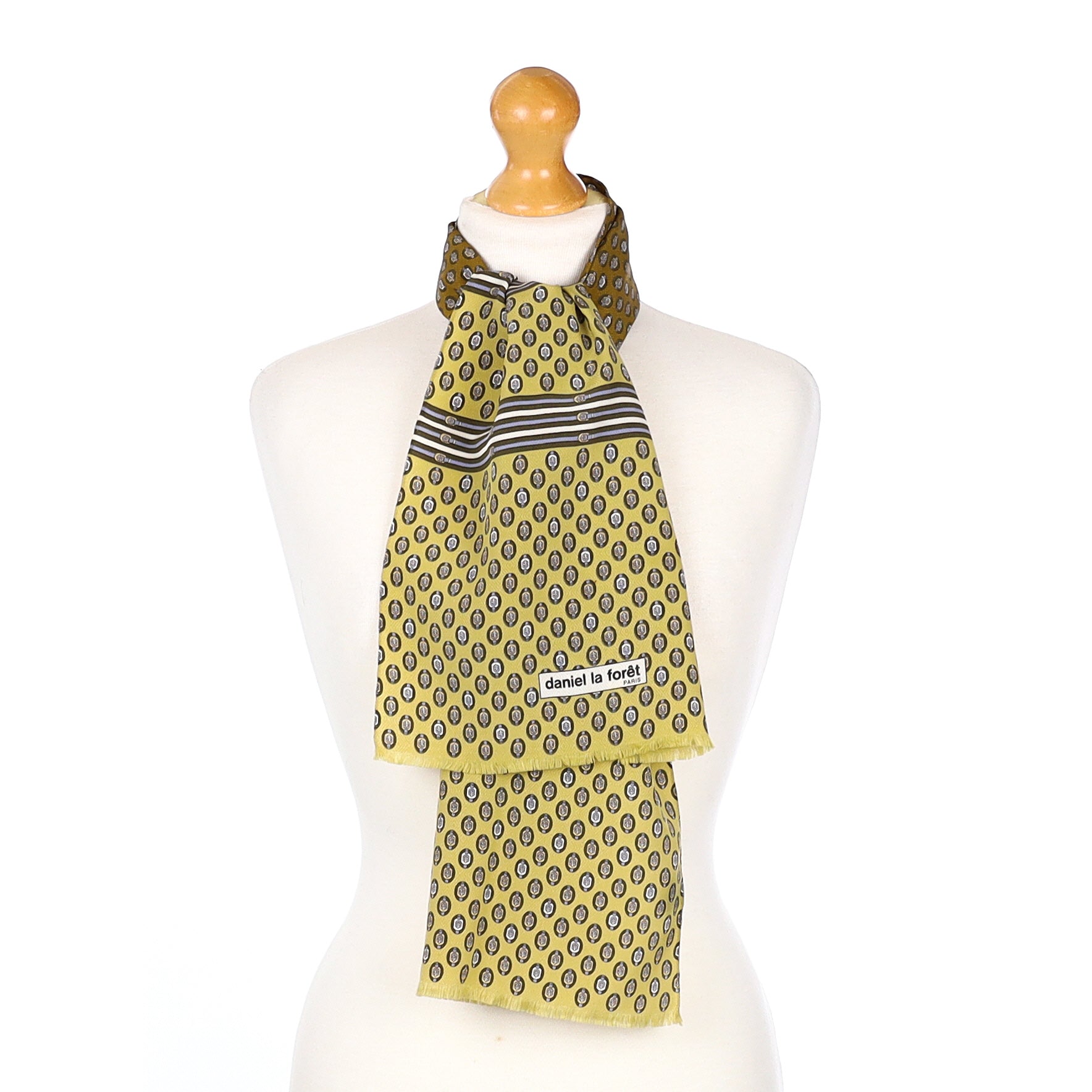 Daniel La Forêt Vintage Long Silk Scarf