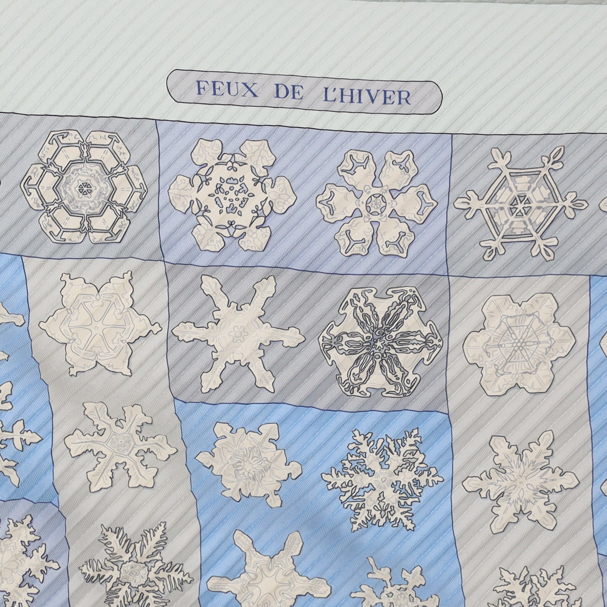 Hermès Feux de L’Hiver Plisse Silk Scarf