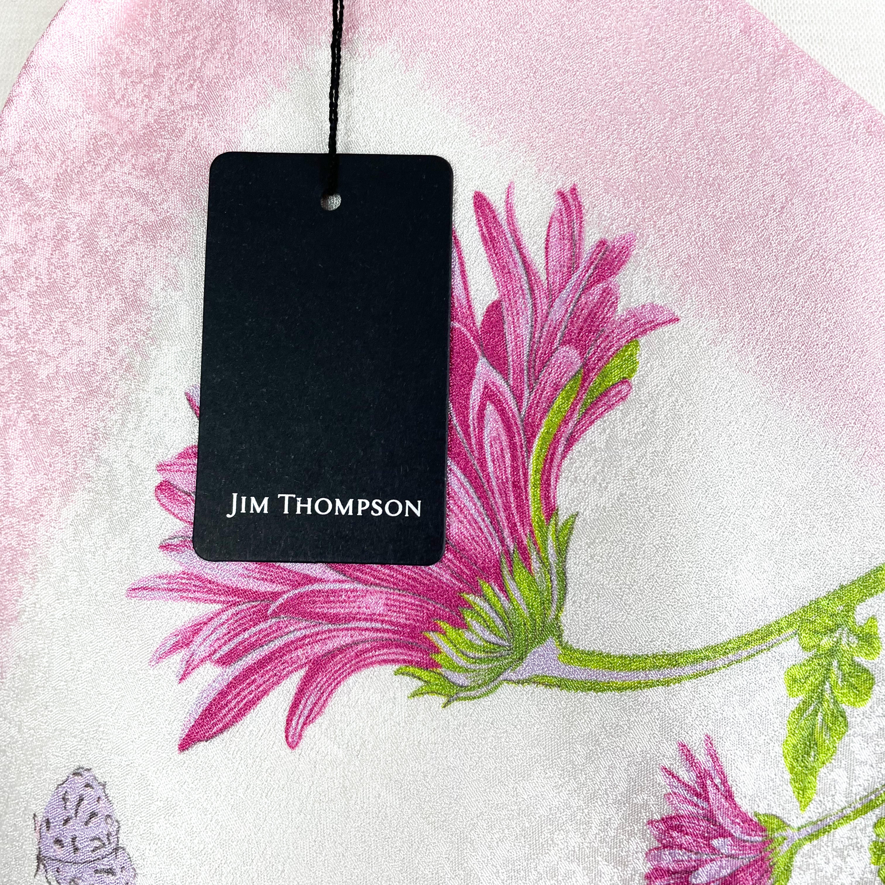 Brand New Jim Thompson Small Floral Silk Scarf