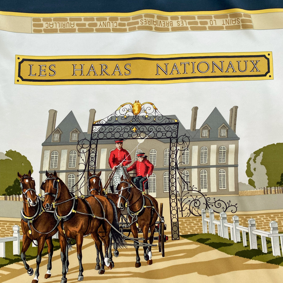 Hermès Les Haras Nationaux Silk Scarf