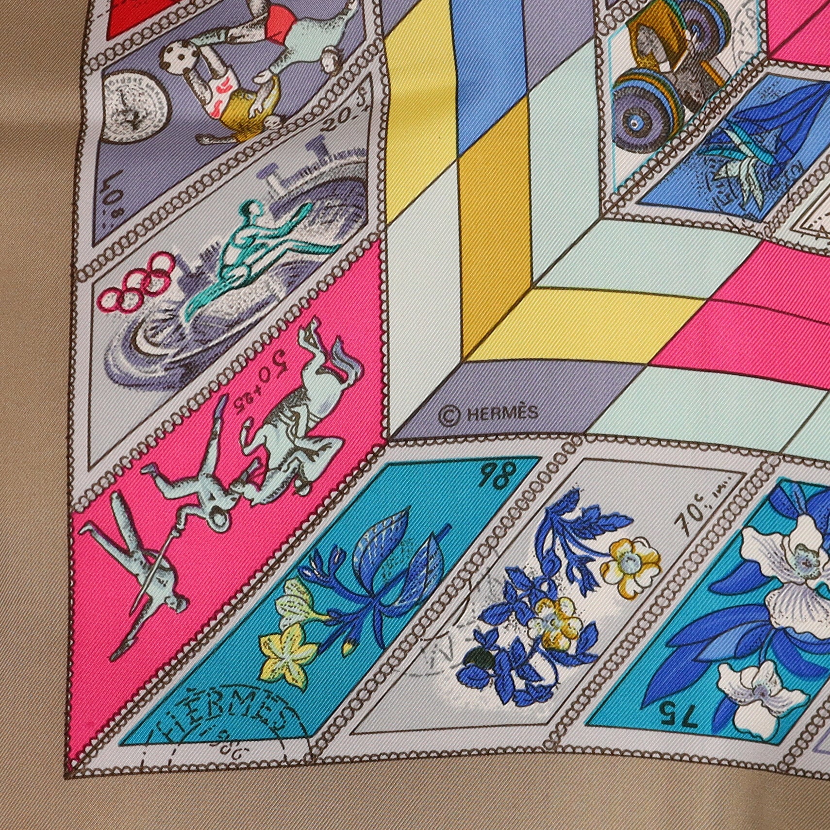 Brand New Boxed Hermès Correspondence Silk Scarf Quite Rare