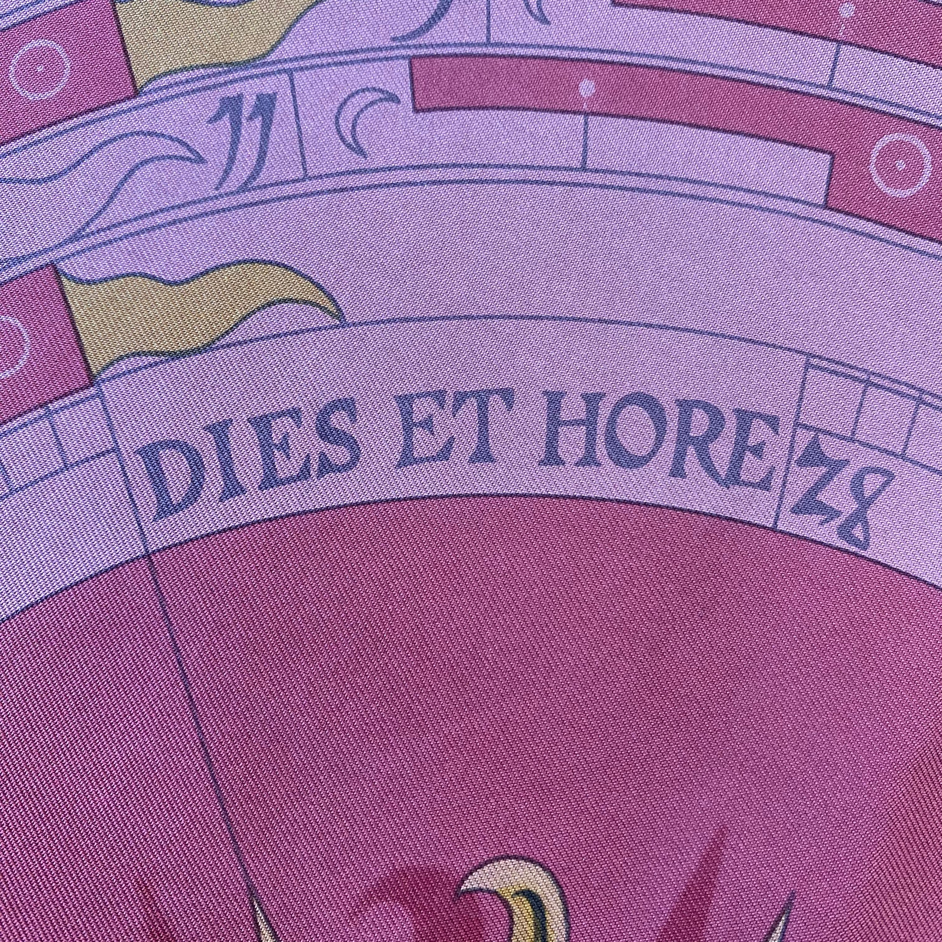 Hermès Dies et Hore Surteint Silk Scarf