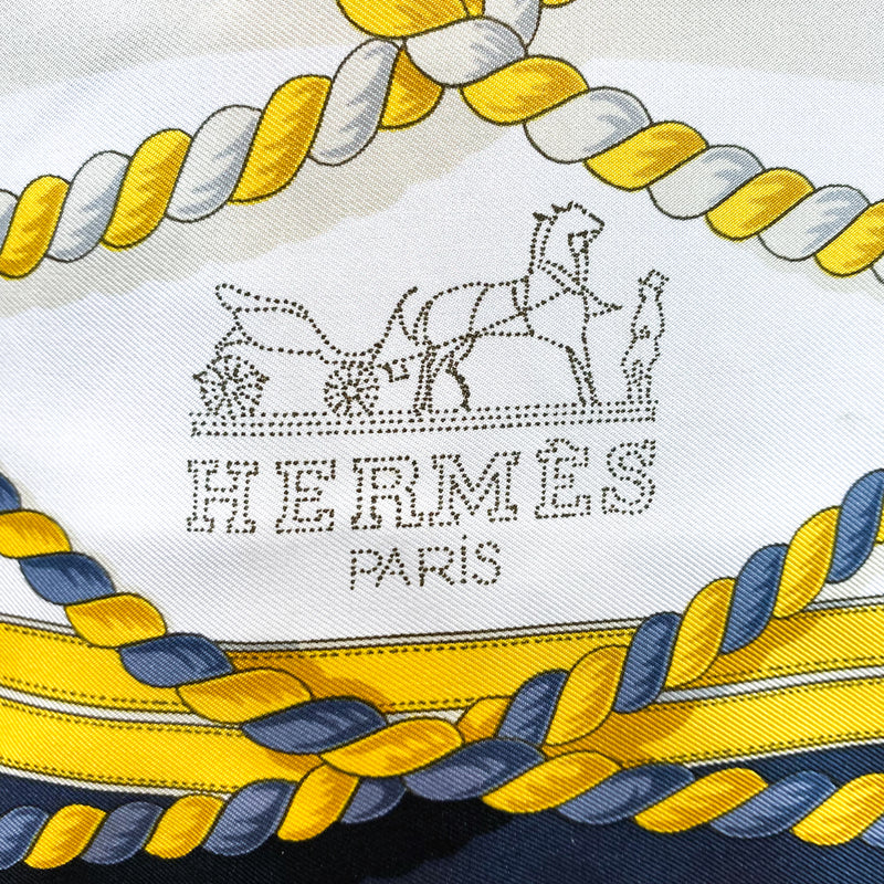 Boxed Hermes Grande Tenue Vintage Silk Scarf