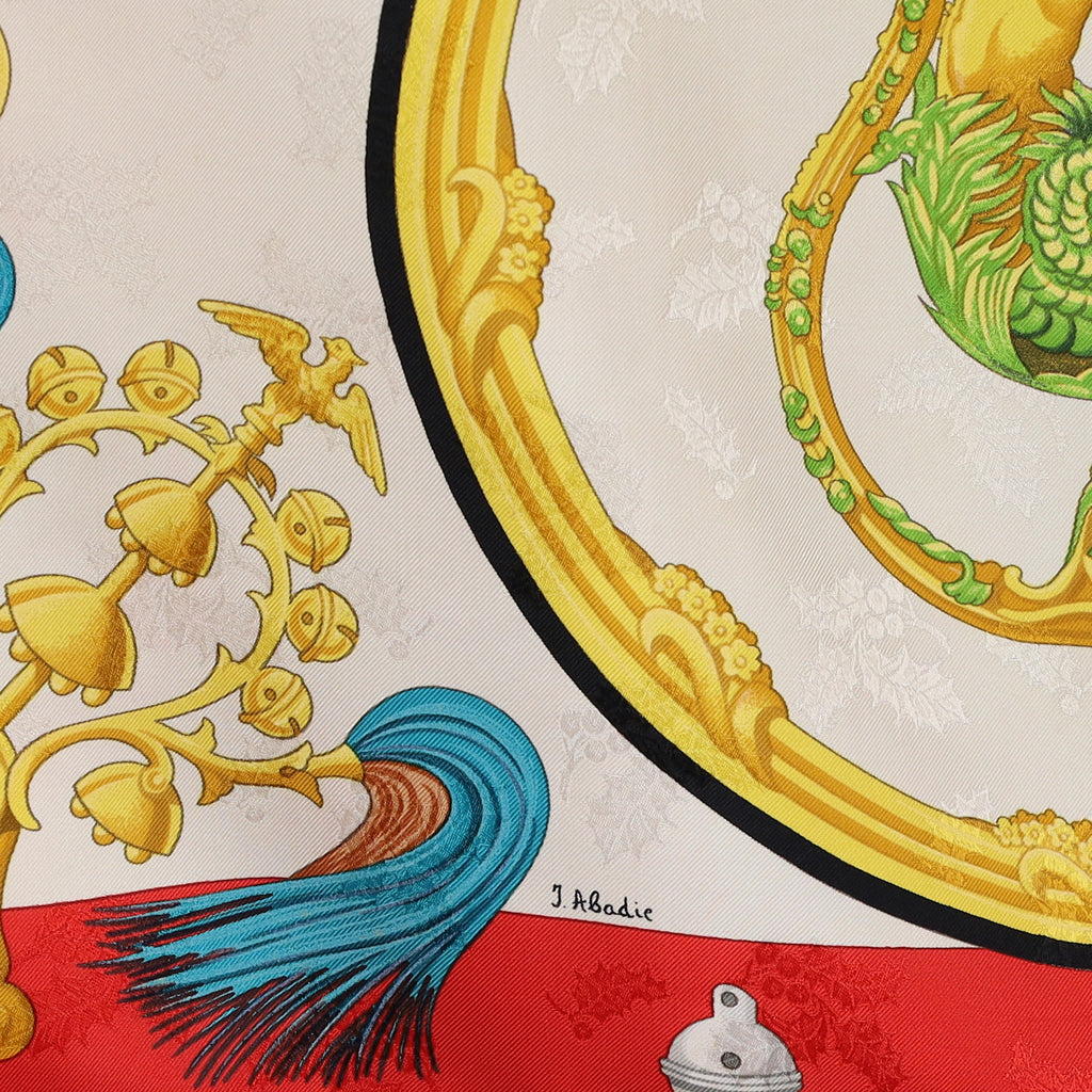 Hermès Plumes et Grelots Silk Scarf